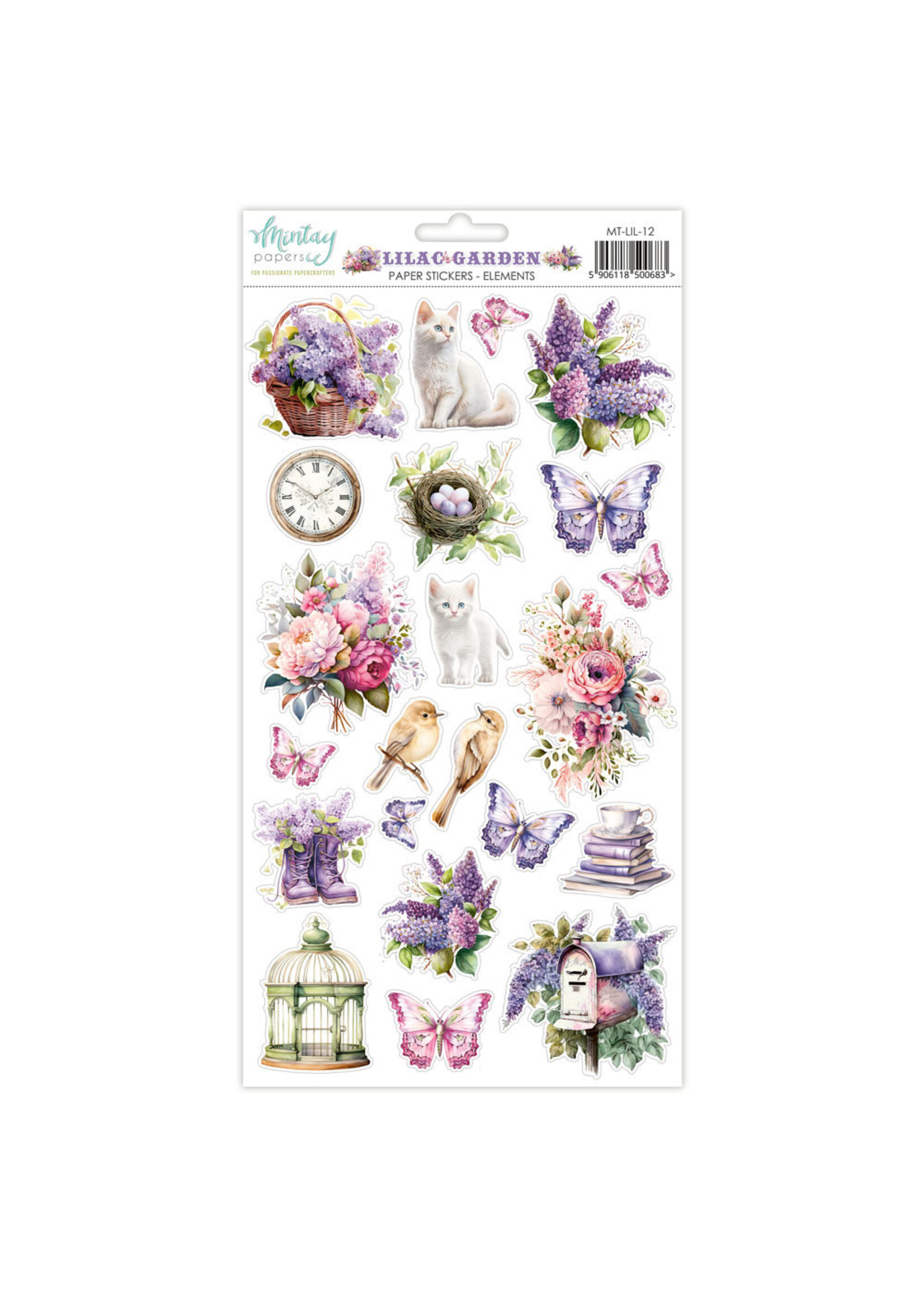 6x12 Element Stickers, Lilac Garden