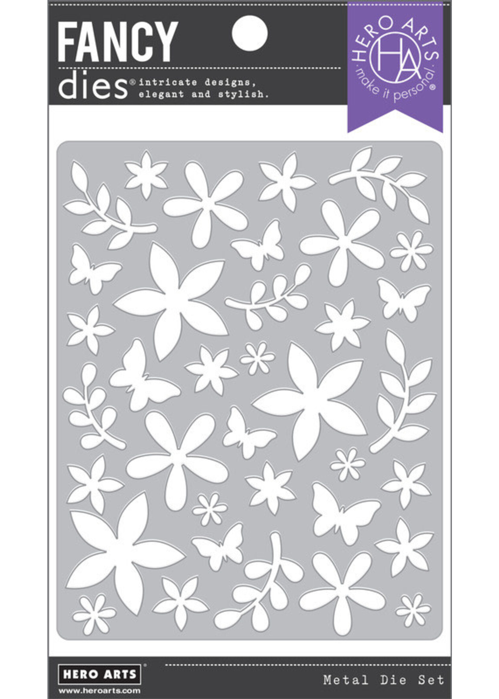 Hero  Arts Cover Plate Die, Flower Pattern