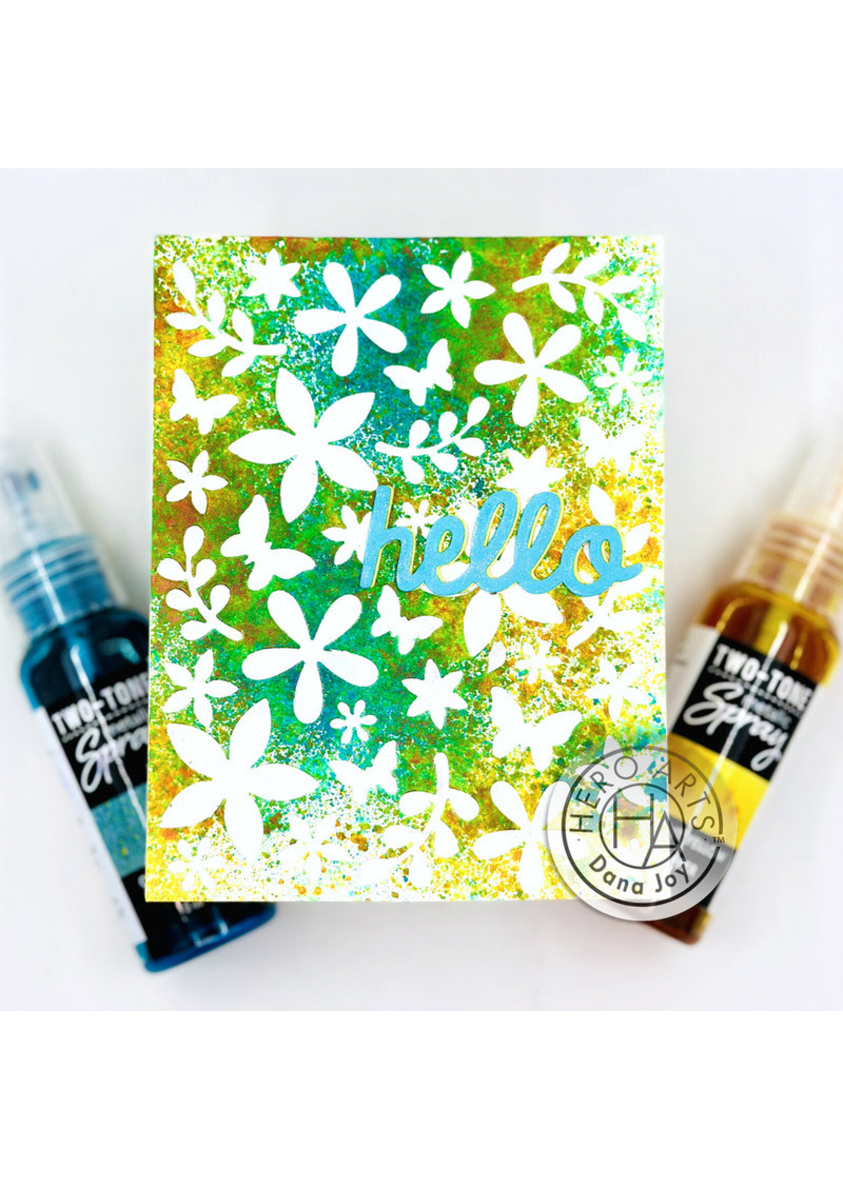 Hero  Arts Cover Plate Die, Flower Pattern