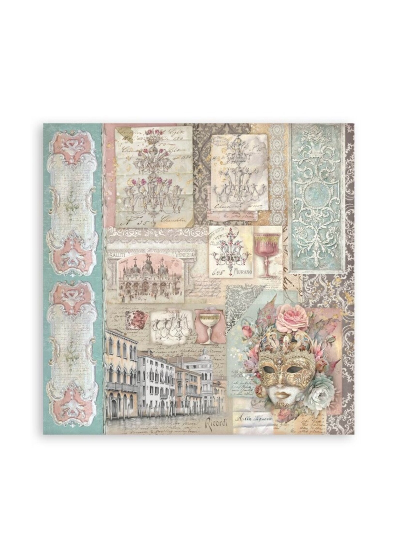 Stamperia Stamperia 12x12 Maxi Paper Pad, Venice City of Art