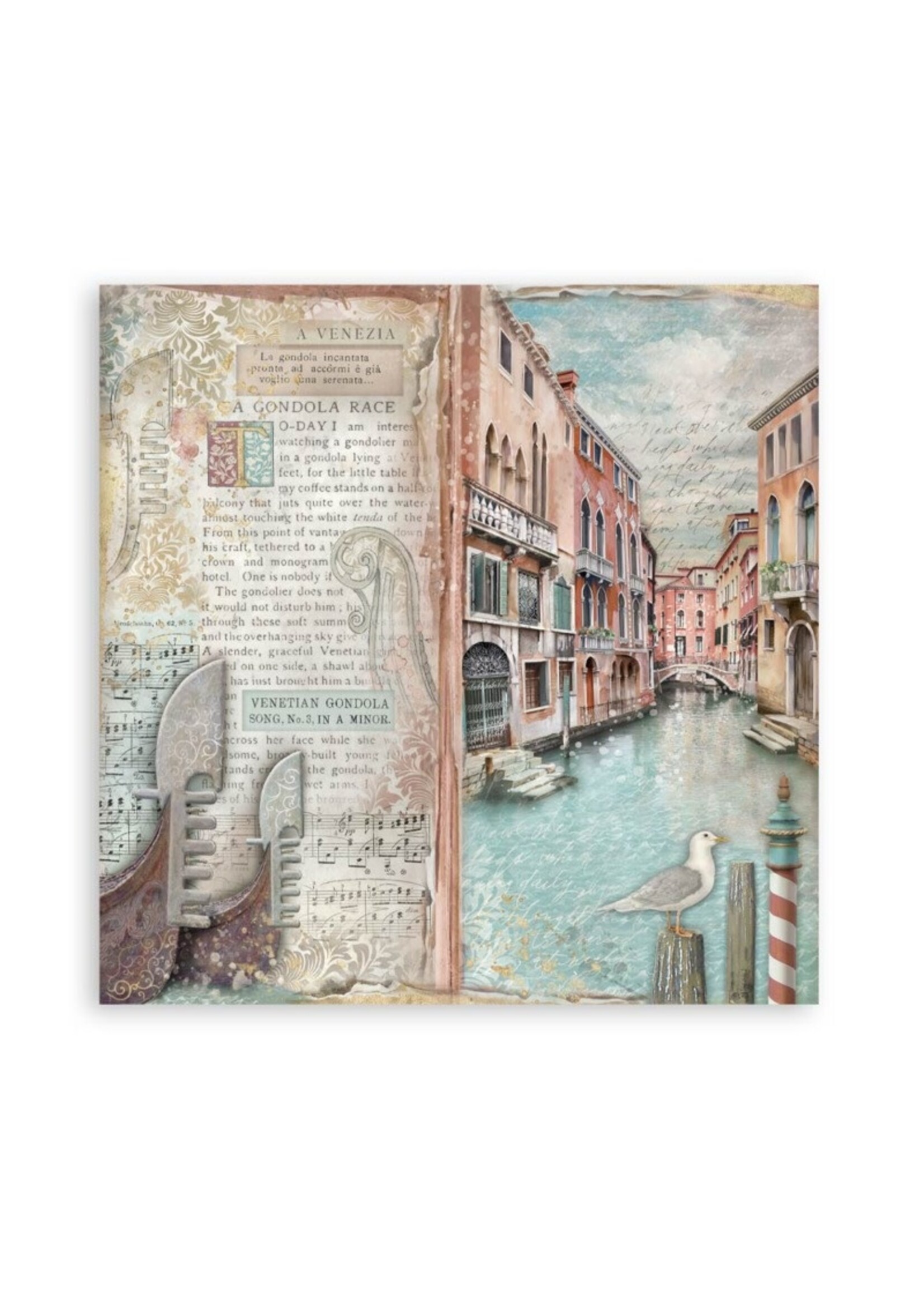 Stamperia Stamperia 12x12 Maxi Paper Pad, Venice City of Art