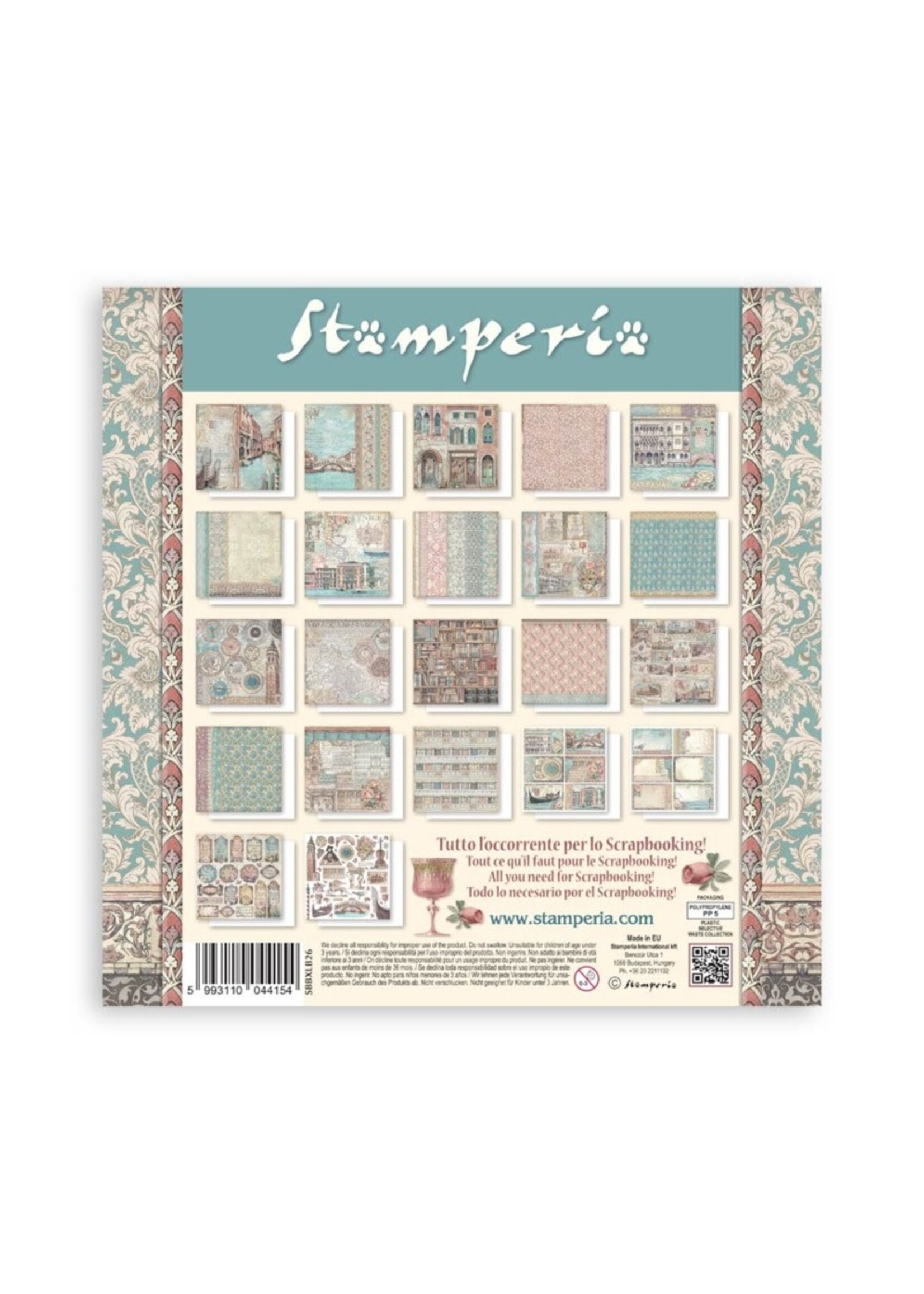 Stamperia 12x12 Maxi Paper Pad, Venice City of Art