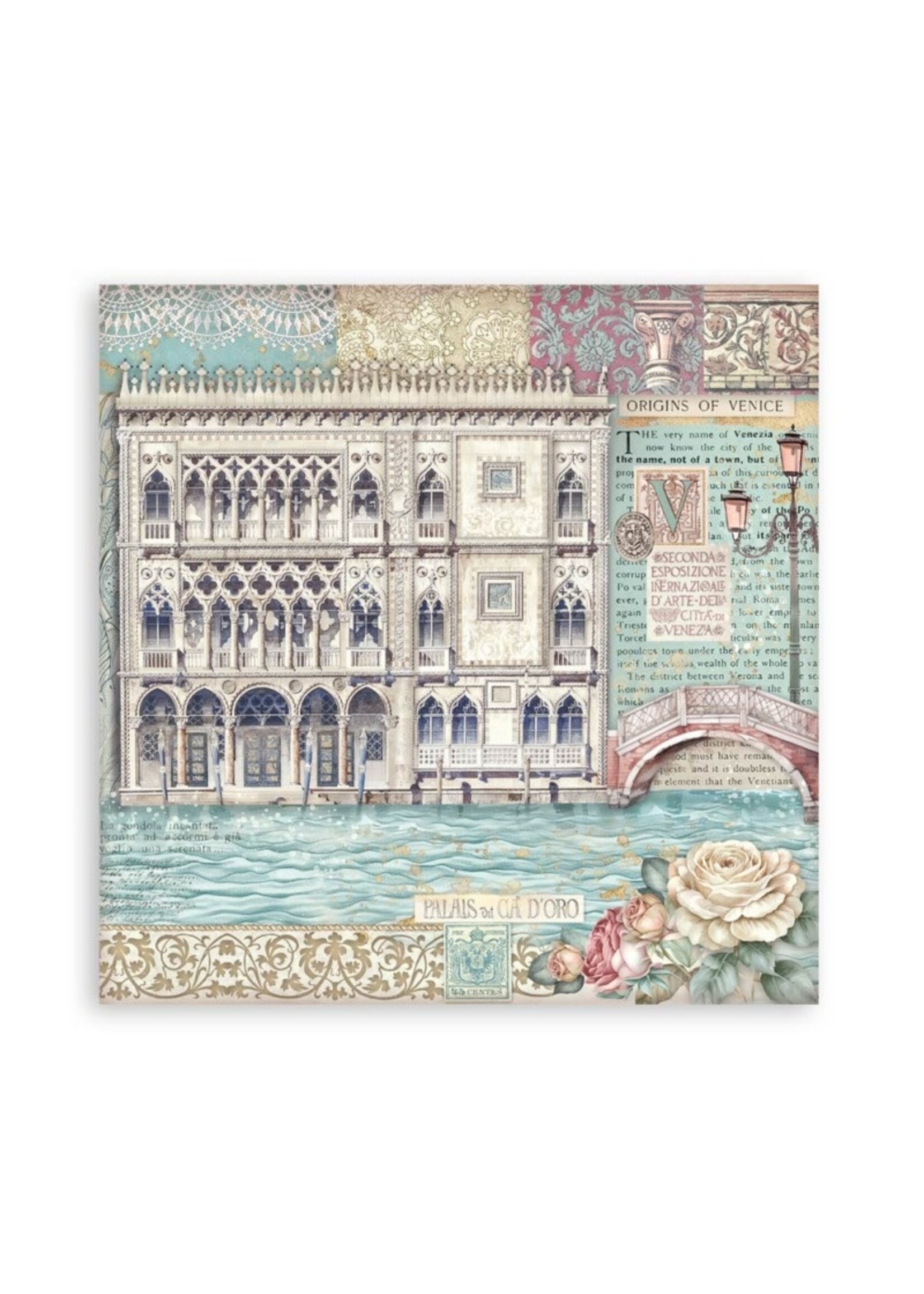 Stamperia 12x12 Maxi Paper Pad, Venice City of Art