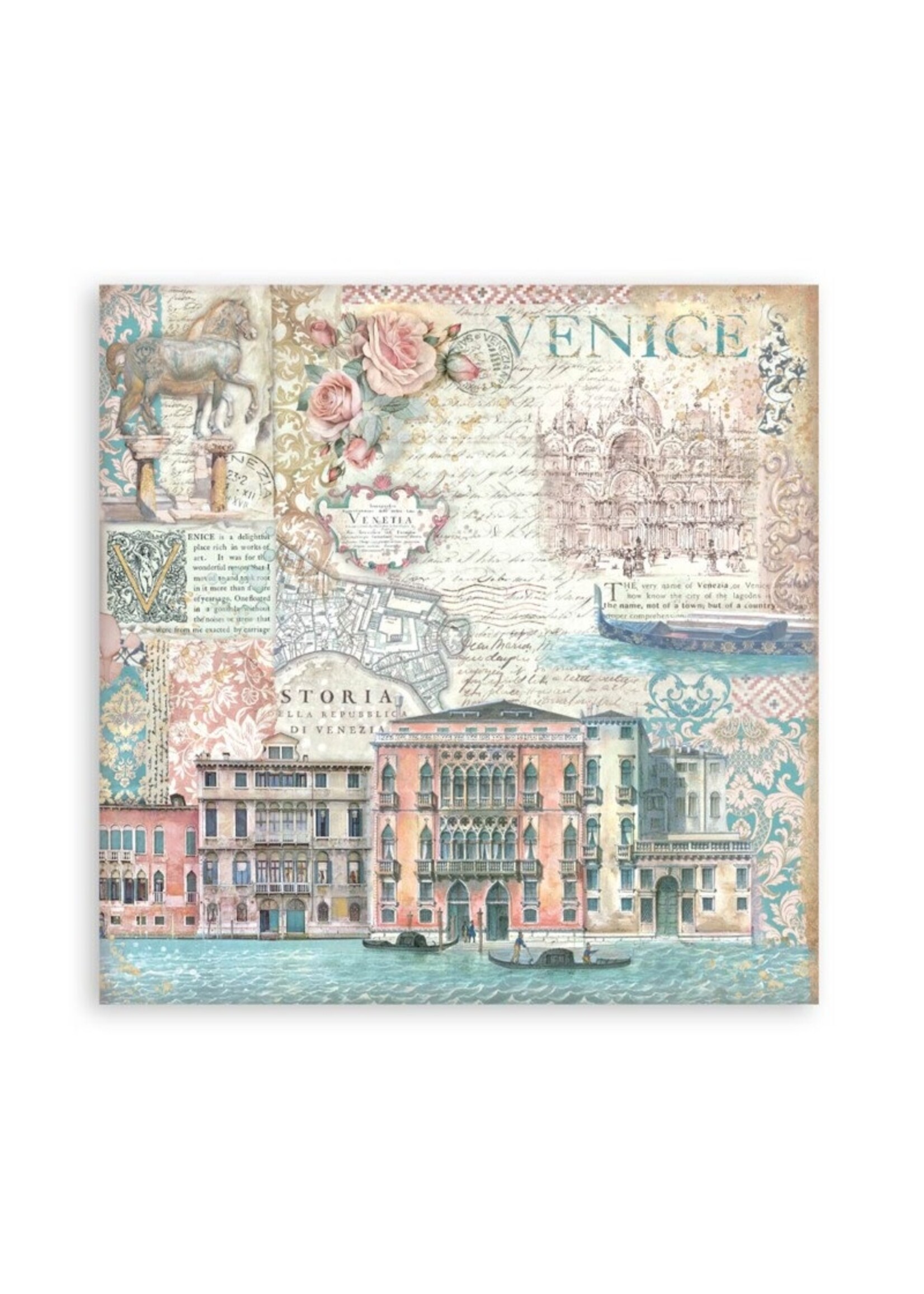 Stamperia Stamperia 12x12 Maxi Paper Pad, Venice City of Art
