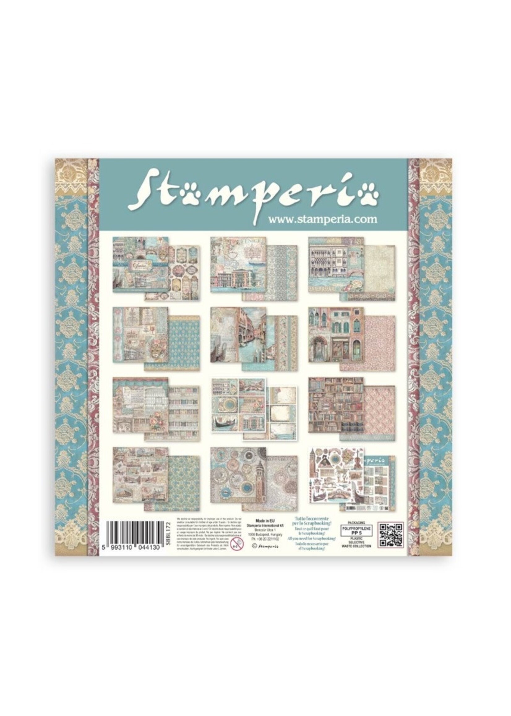 Stamperia 12x12 Paper Pad, Venice City of Art