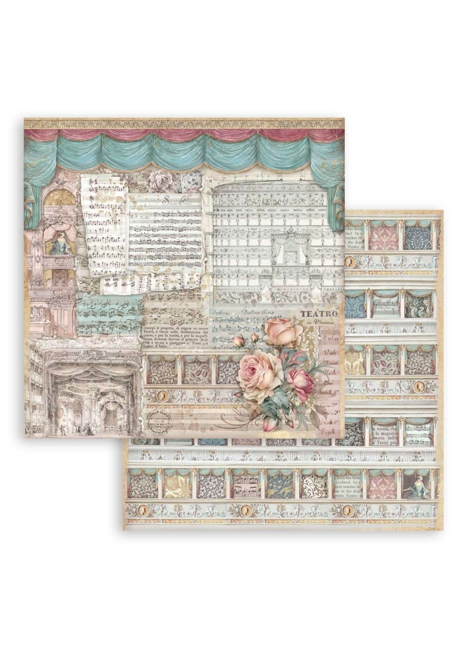 Stamperia Stamperia 12x12 Venice City of Art, Vintage Books