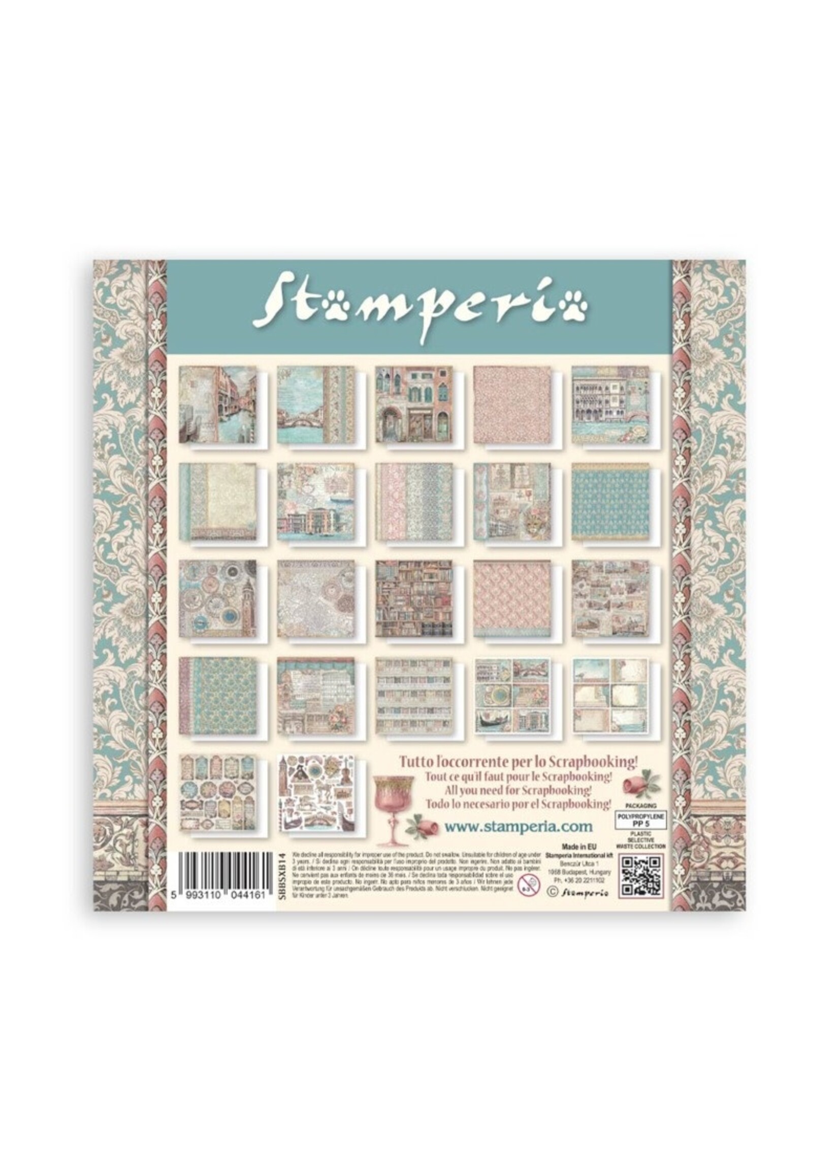 Stamperia Stamperia 8x8 Maxi Paper Pad, Venice City of Art
