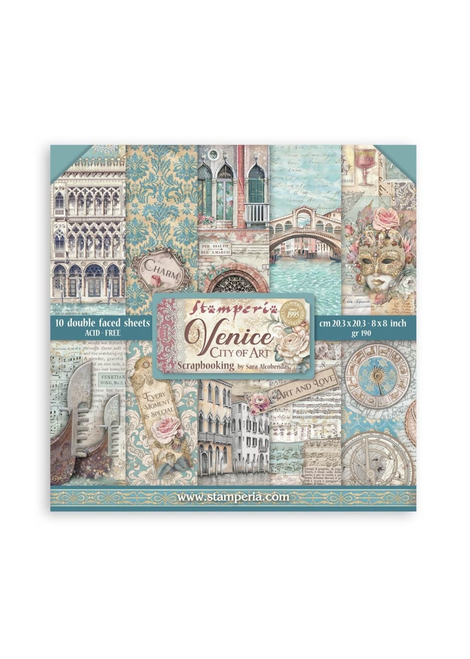 Stamperia Stamperia 8x8 Paper Pad, Venice City of Art