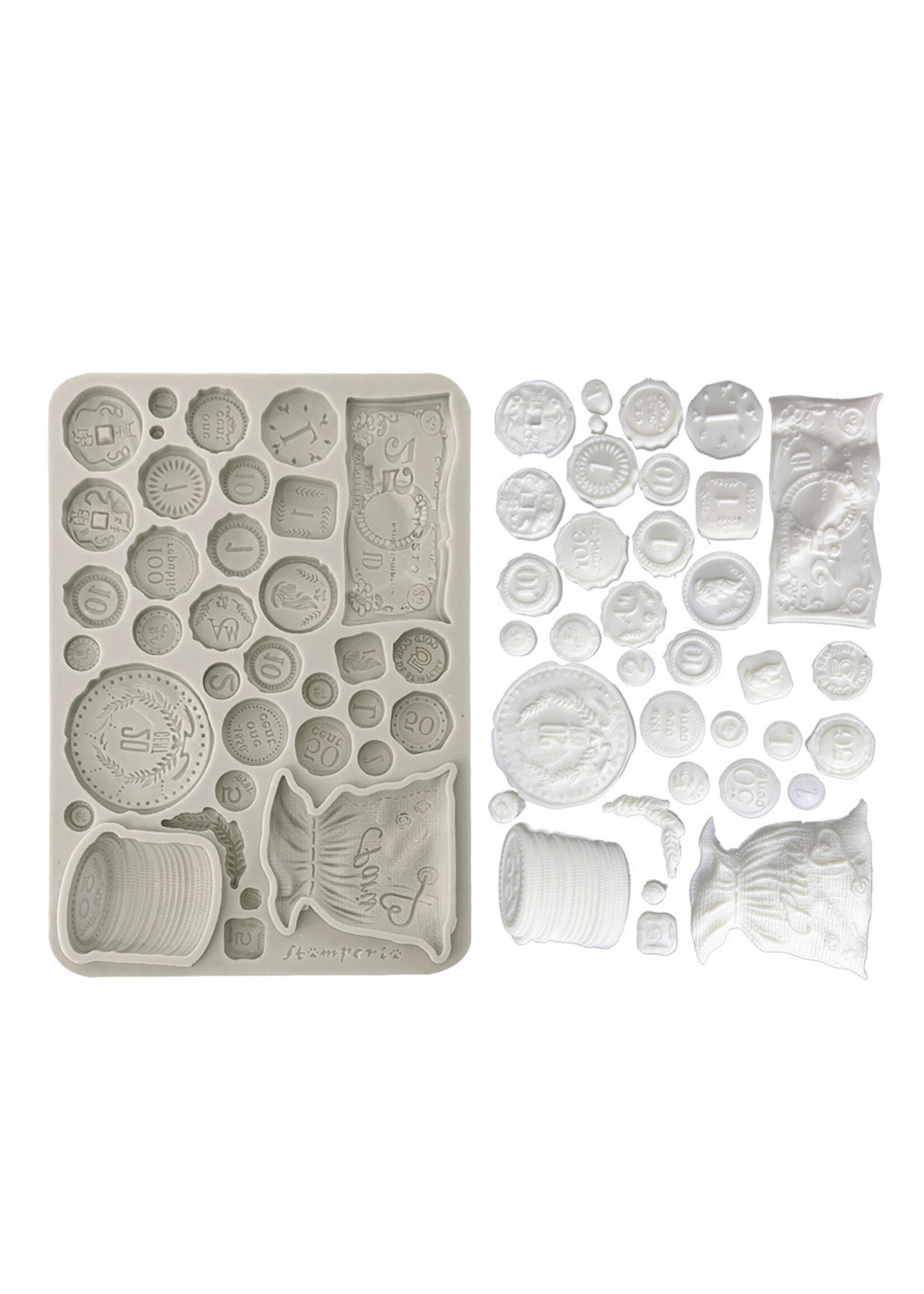 Stamperia A5 Silicone Mould, Venice City of Art - Old Coins