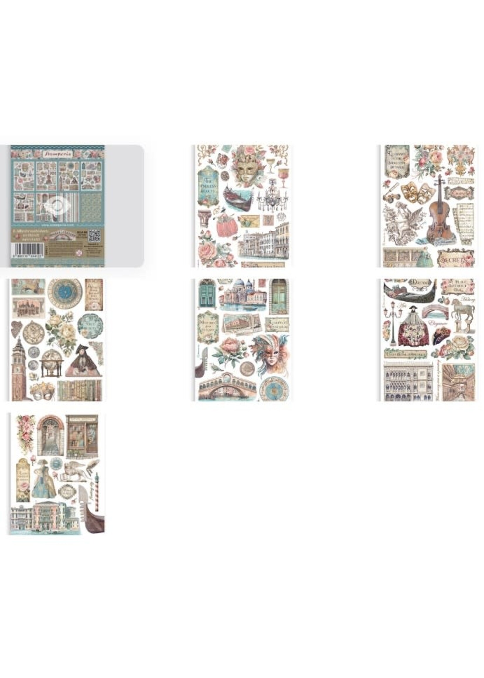 Stamperia A5 Washi Pad, Venice City of Art