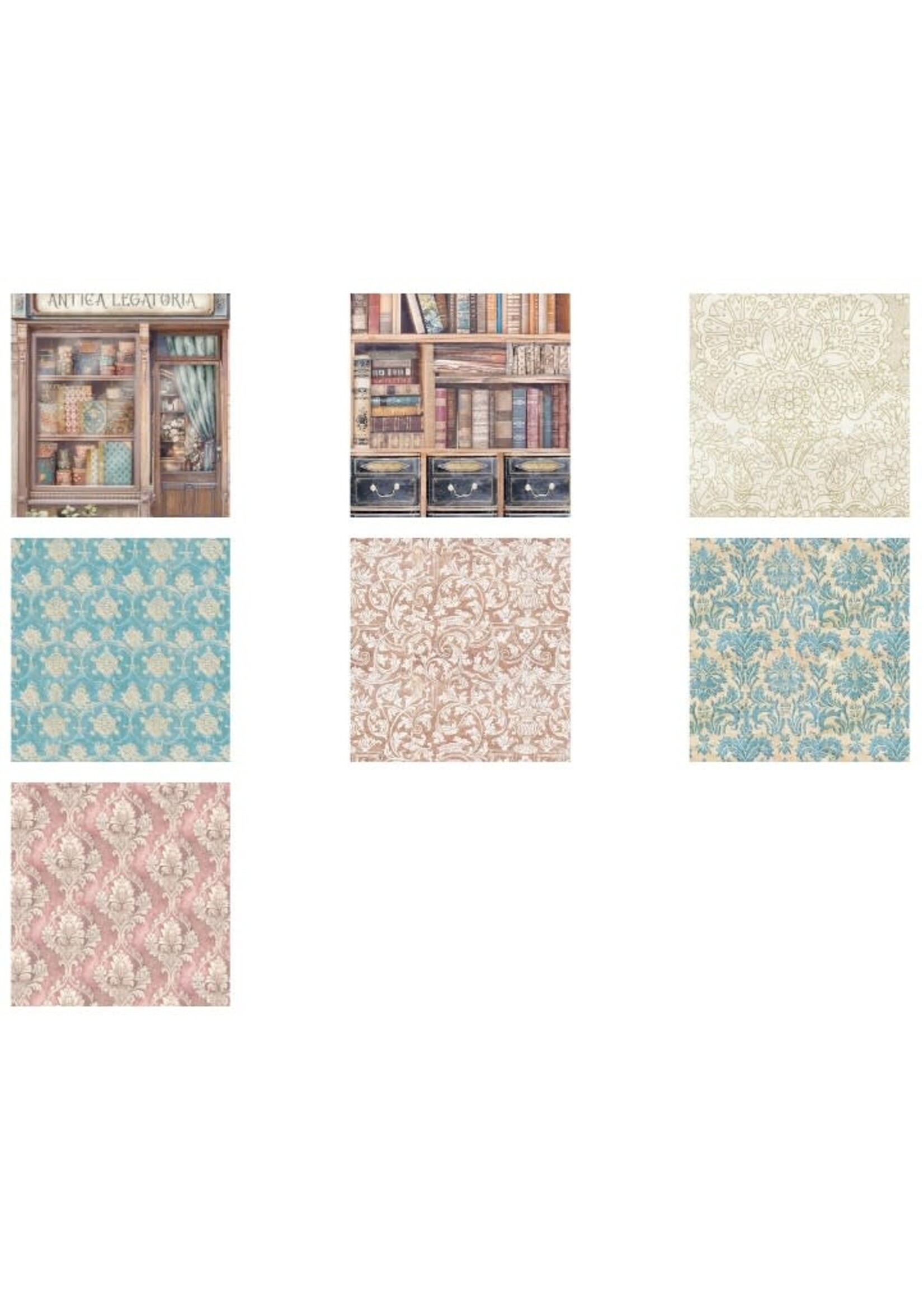 Stamperia A6 Rice Paper Backgrounds, Venice City of Art (8 Sheets)