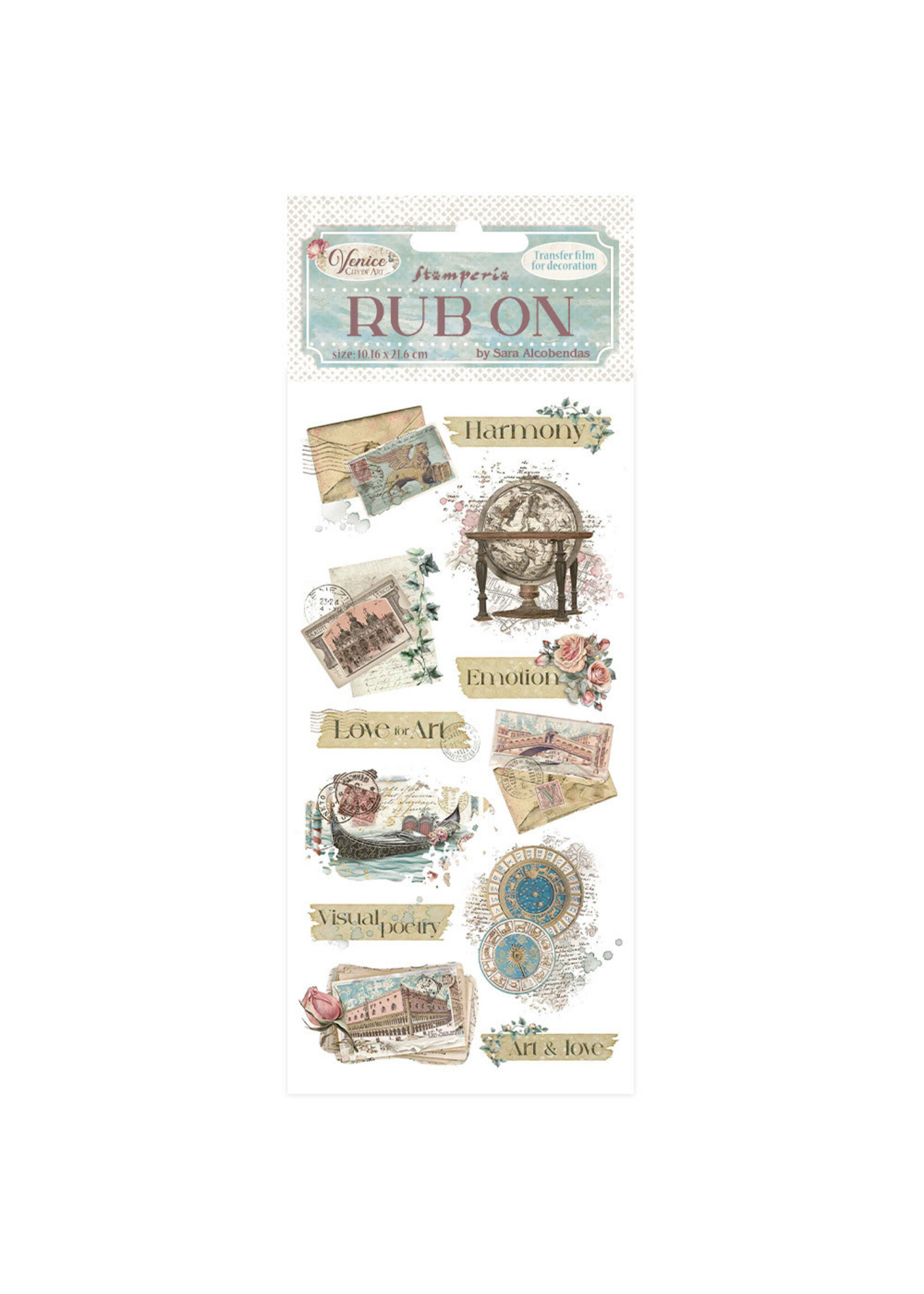 Stamperia Stamperia Rub-on, Venice City of Art - Letters