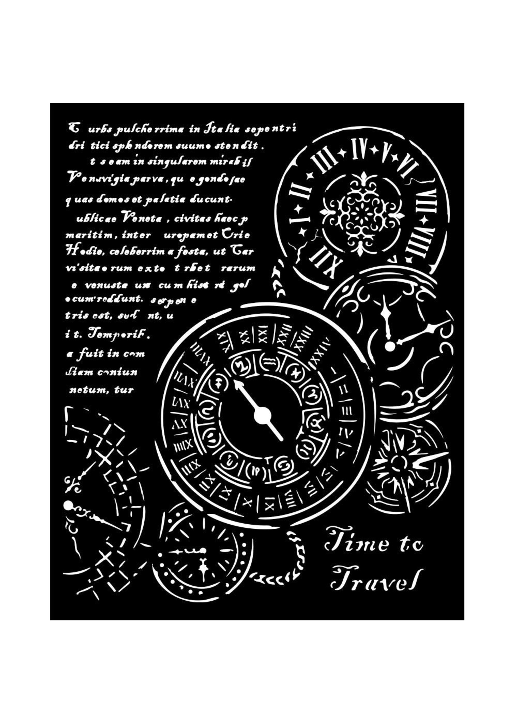 Stamperia Thick Stencil, Venice City of Art - Time To Travel