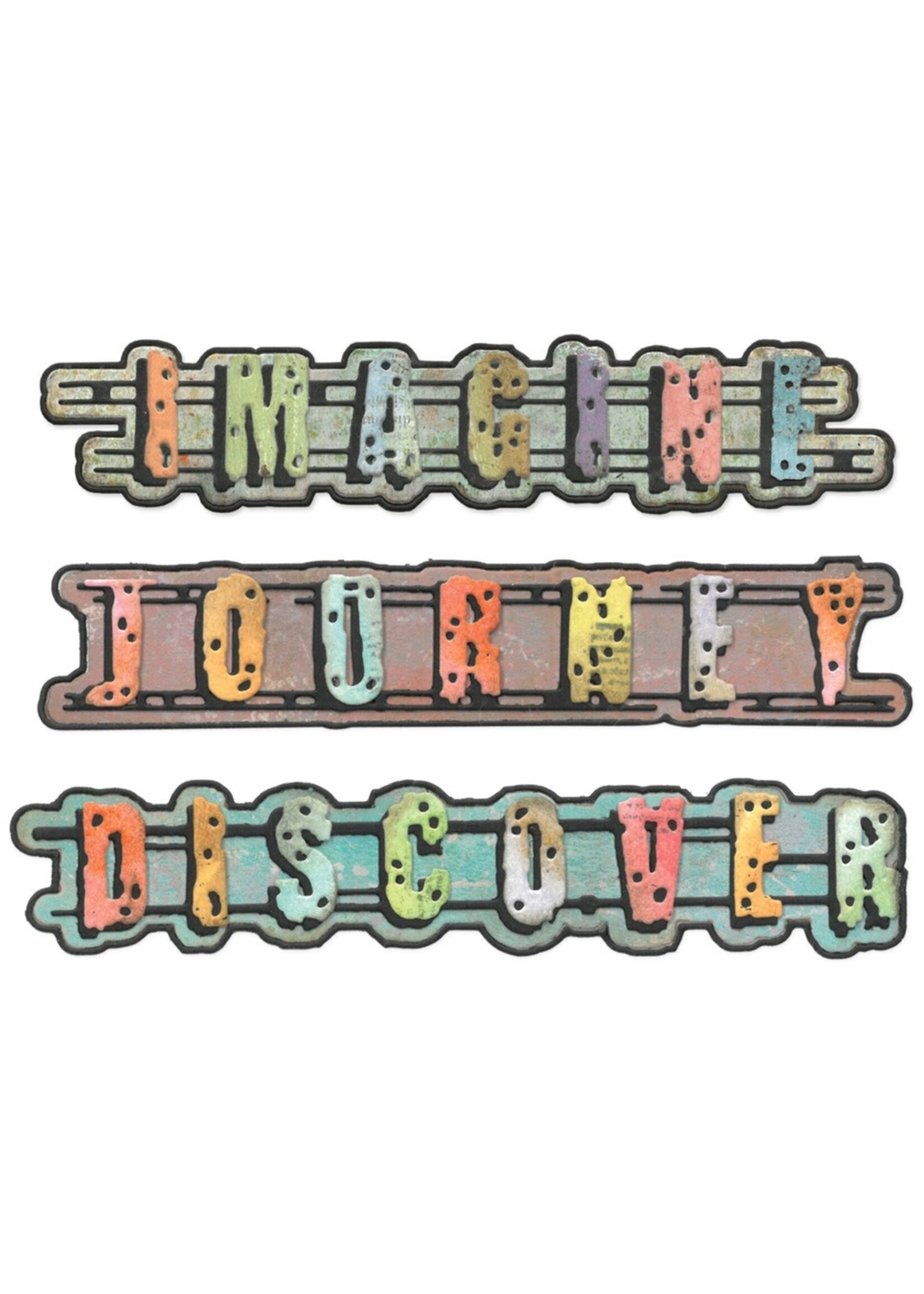 Sizzix Thinlits Die Set, Word Wafers #1 (28pk)