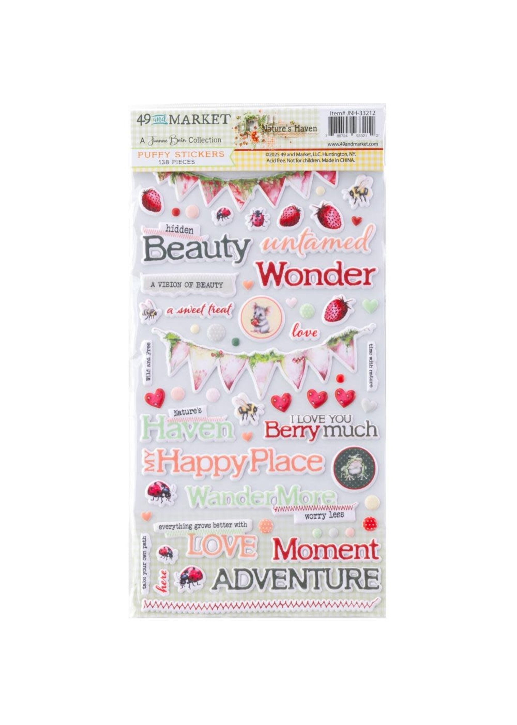 49 & Market Puffy Stickers, Nature's Haven