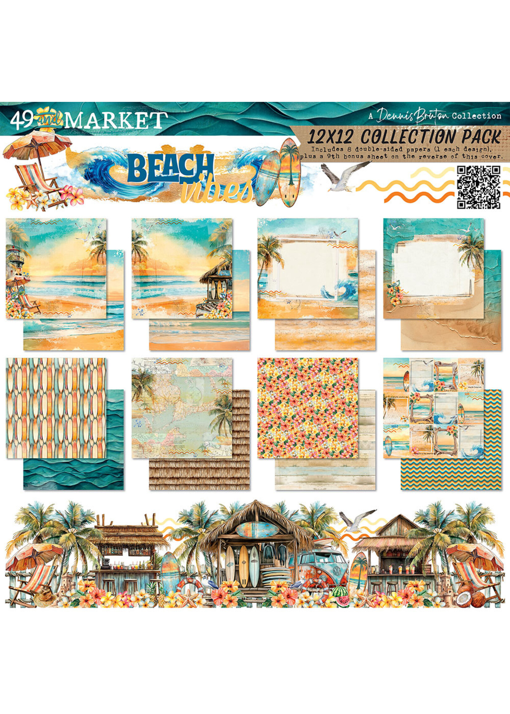 49 & Market 49 and Market 12x12 Collection Pack, Beach Vibes