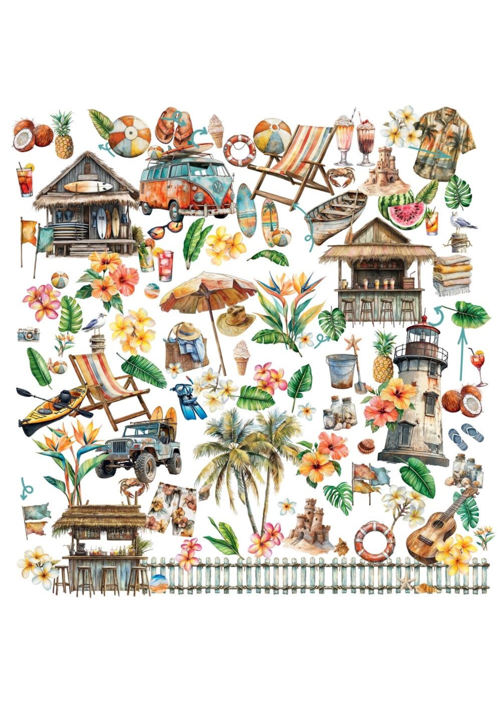 49 & Market Laser Cut Elements, Beach Vibes