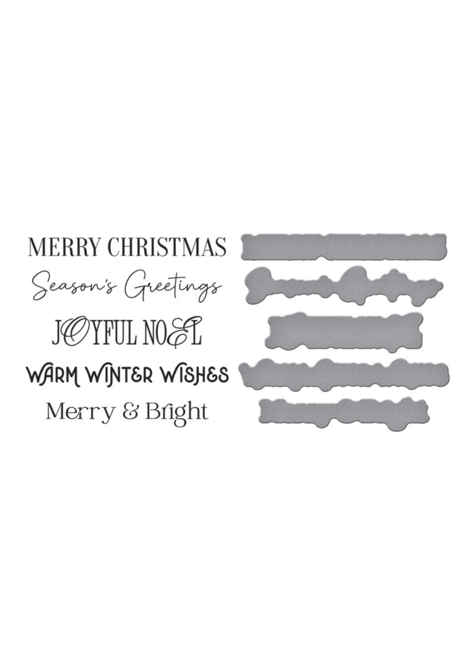 Spellbinders BetterPress Plate & Die Set, Merry Messages