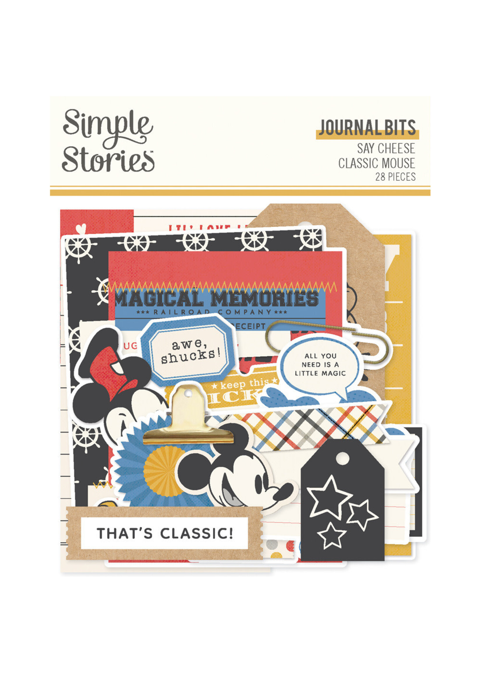 Simple Stories Simple Stories Journal Bits, Say Cheese Classic Mouse