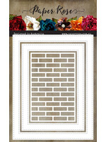 Paper Rose Paper Rose Die, Stitched Rectangle Frames - Brick Wall