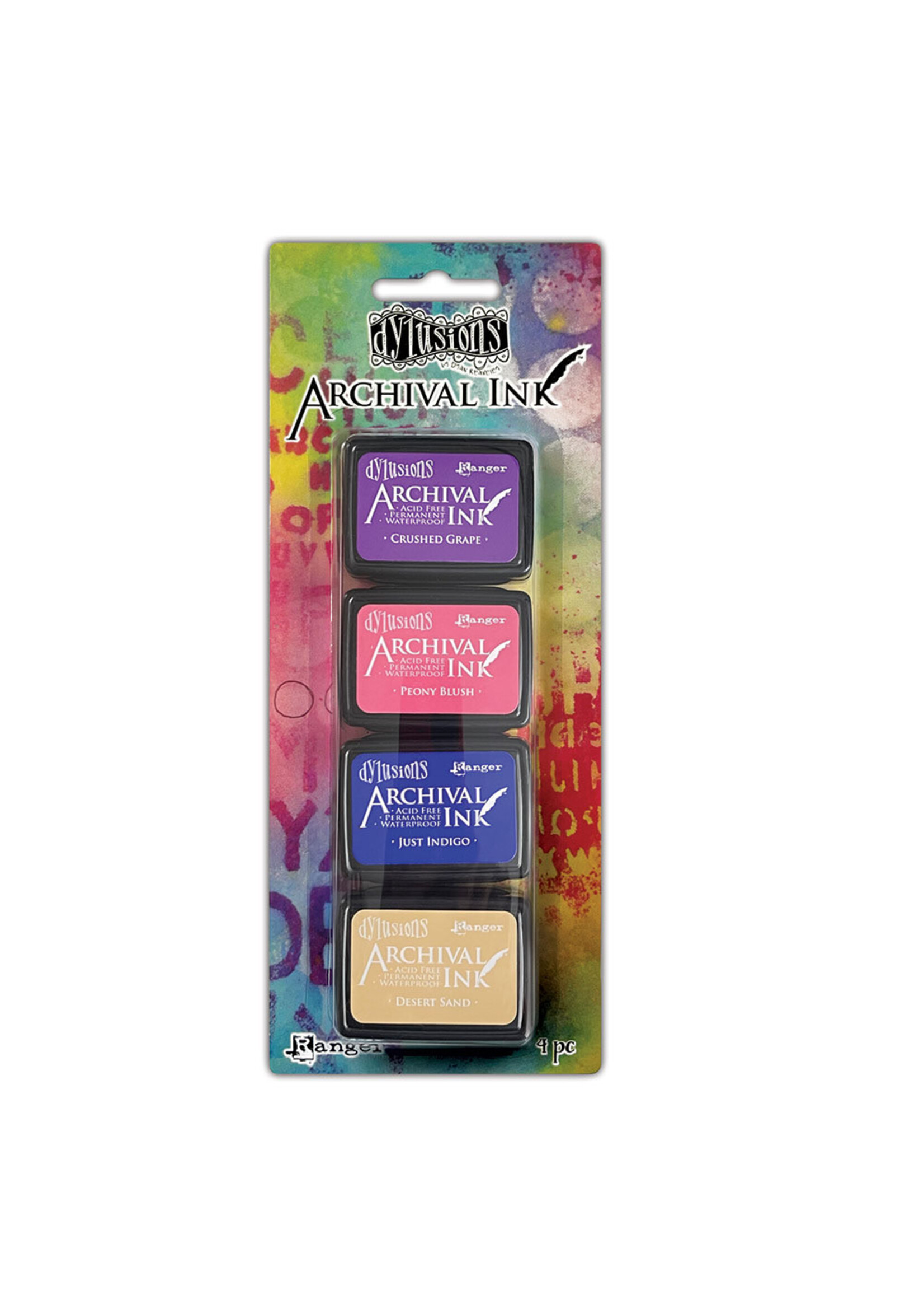 Ranger Dylusionss Mini Archival Ink Pads, Set 6