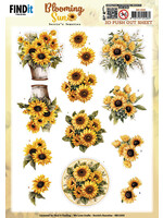 3D Push Out Sheet, Blooming Sun - Golden Glow