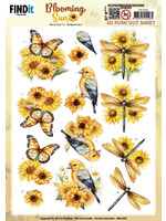 3D Push Out Sheet, Blooming Sun - Golden Meadow