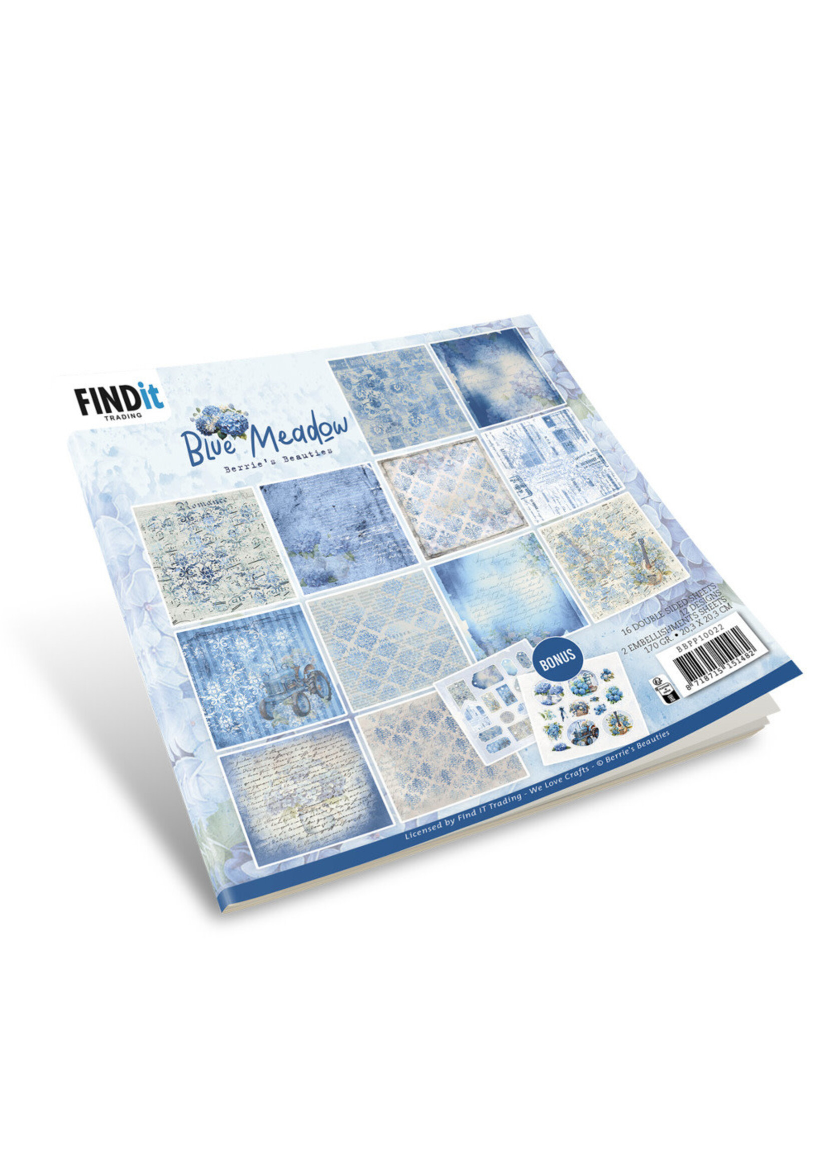 Find It Trading 8x8 Paper Pack, Berries Beauties - Blue Meadow