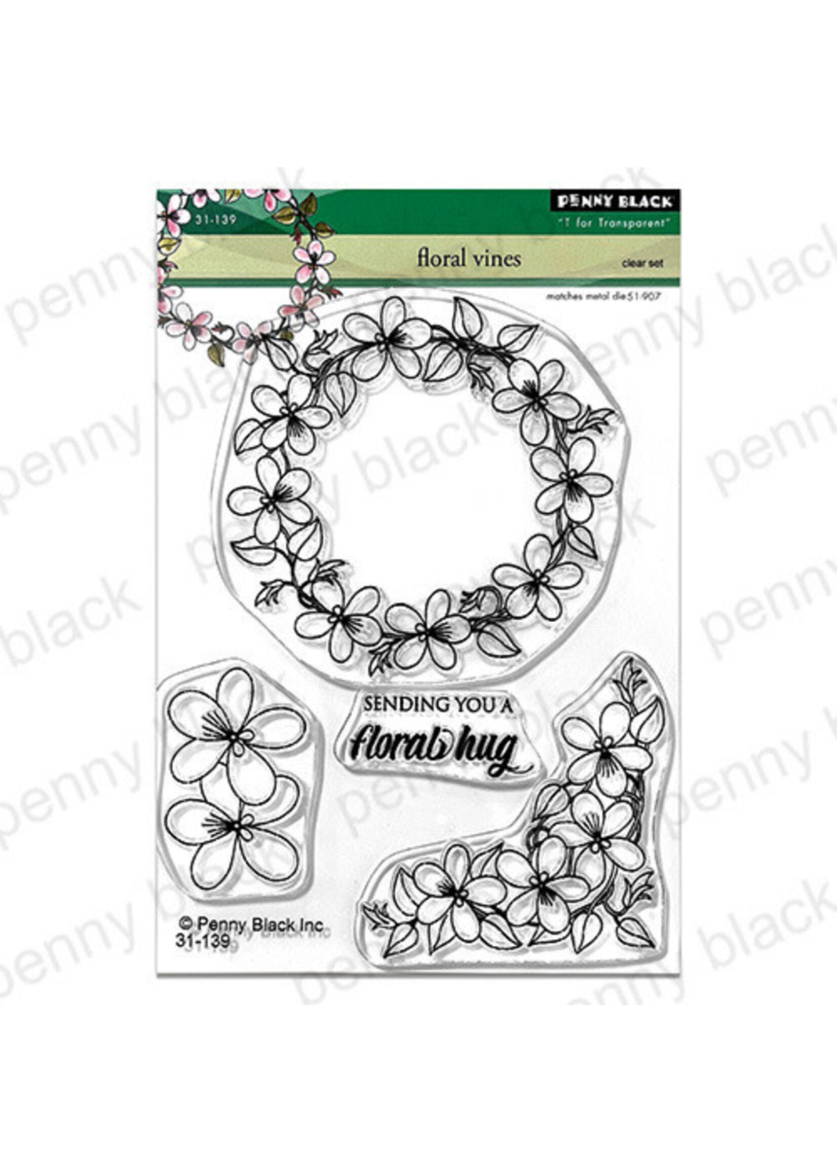 Penny Black Penny Black Stamp/Die Bundle, Floral Vines