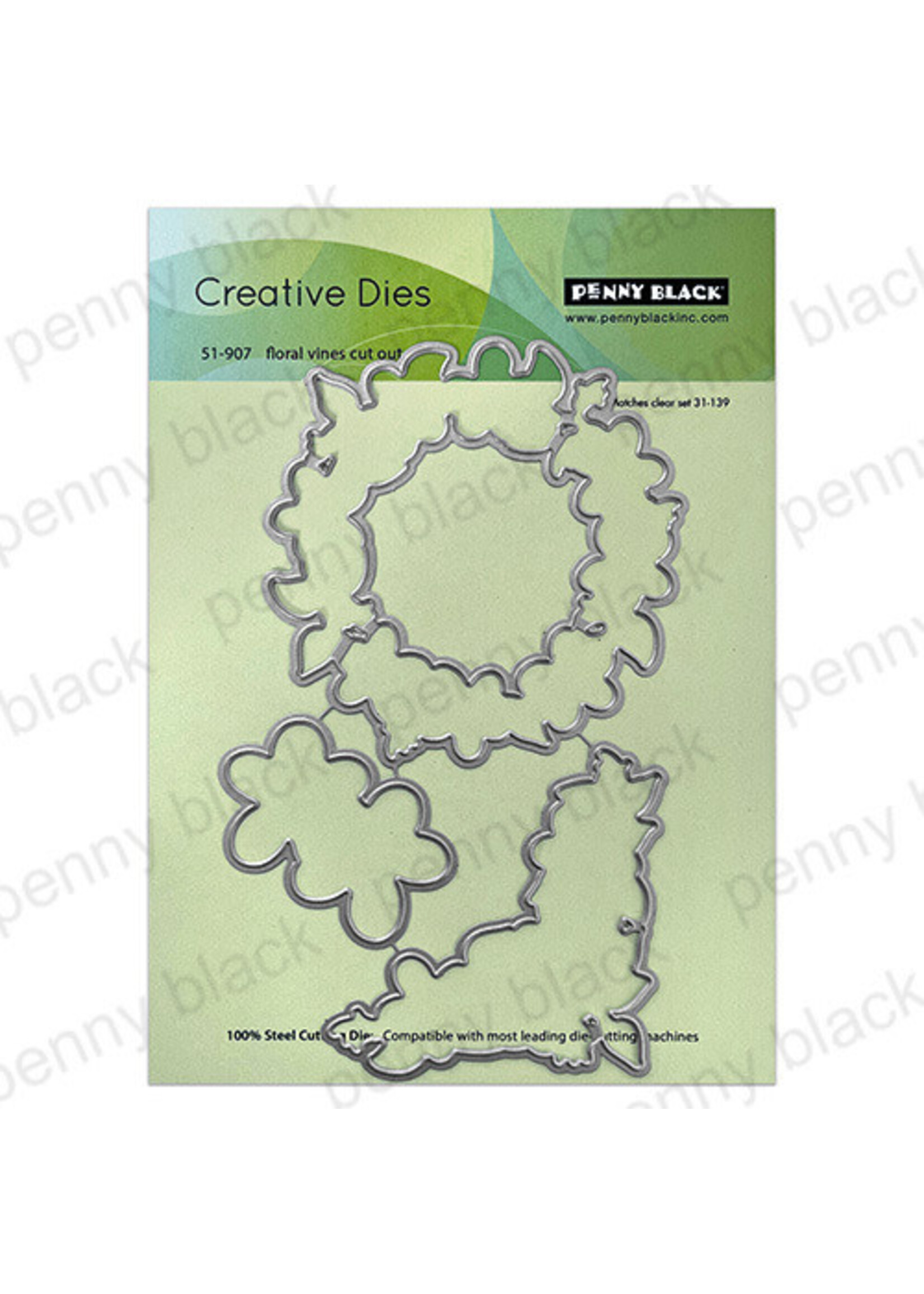 Penny Black Penny Black Stamp/Die Bundle, Floral Vines