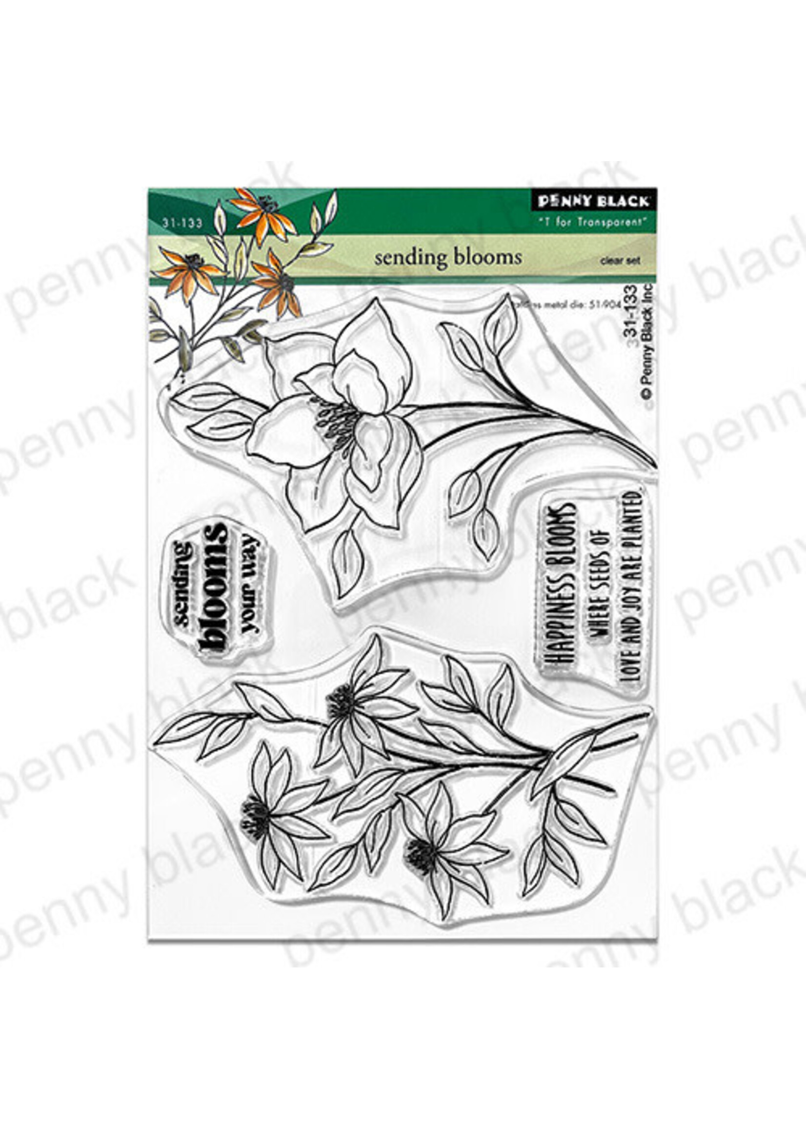 Penny Black Stamp/Die Bundle, Sending Blooms