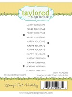 Taylored Expressions Cling Stamp, Group Text - Holiday