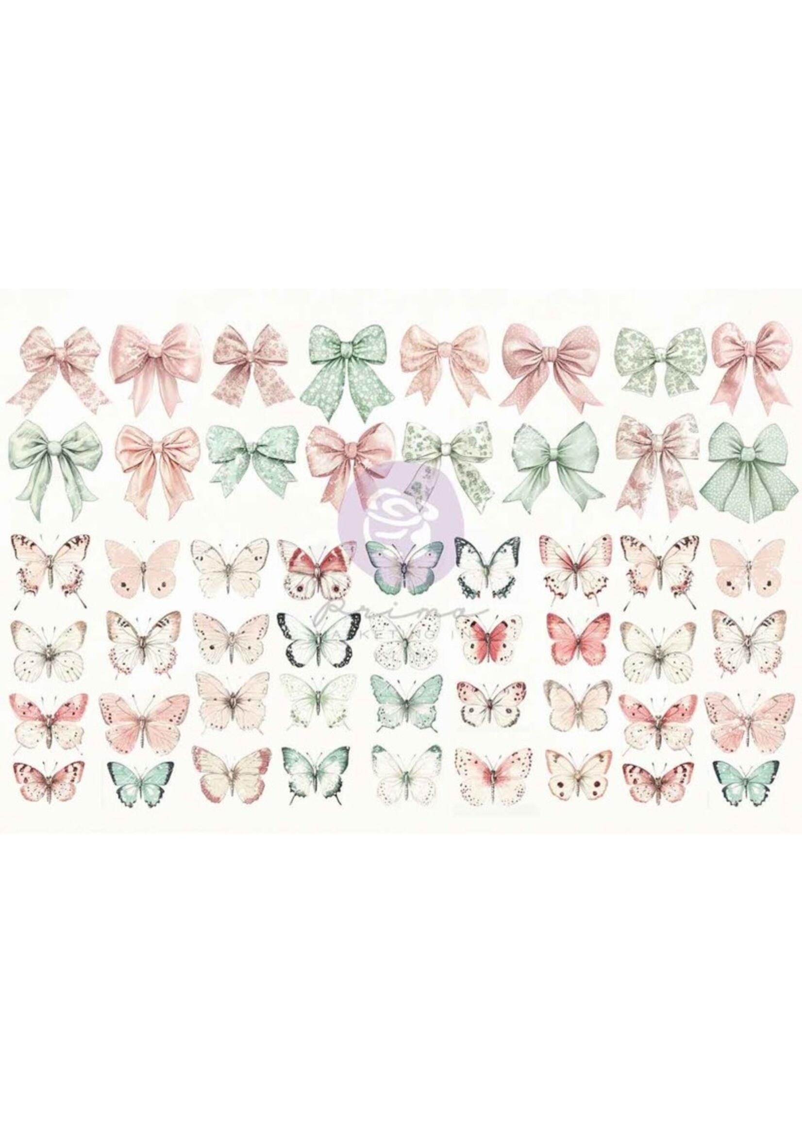 Prima Marketing Ephemera, Cherry Sweet - Bows & Butterflies