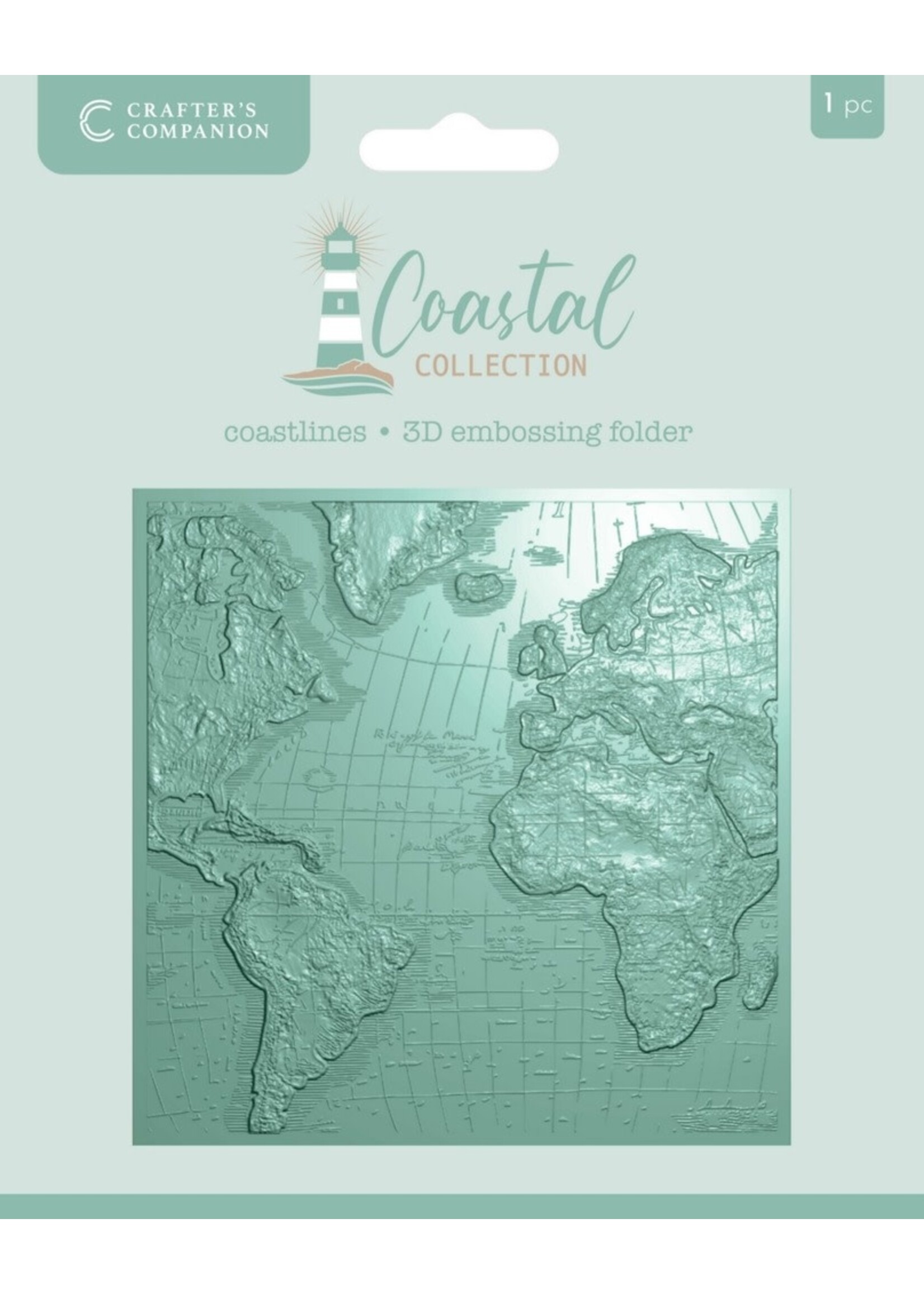 Crafter's Companion 3D Embossing Folder, Coastlines