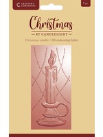 Crafter's Companion 3D Embossing Folder, Christmas Candle