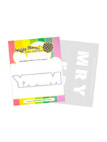 Waffle Flower Die-n-stencil, Overlapping Merry