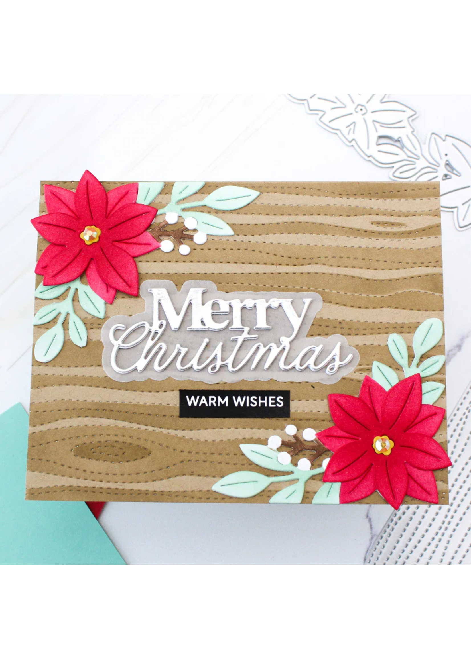 Waffle Flower Die, Merry Christmas