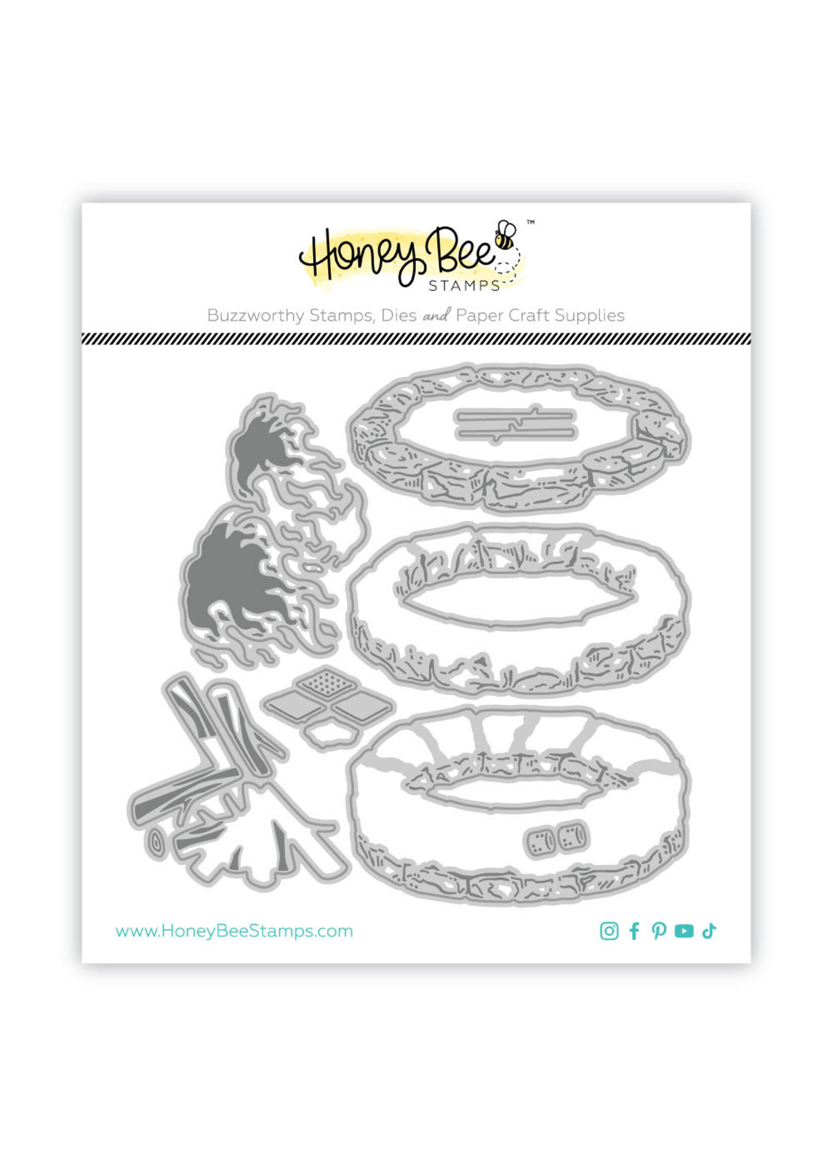 Honey Bee Stamps Die, Lovely Layers - Firepit