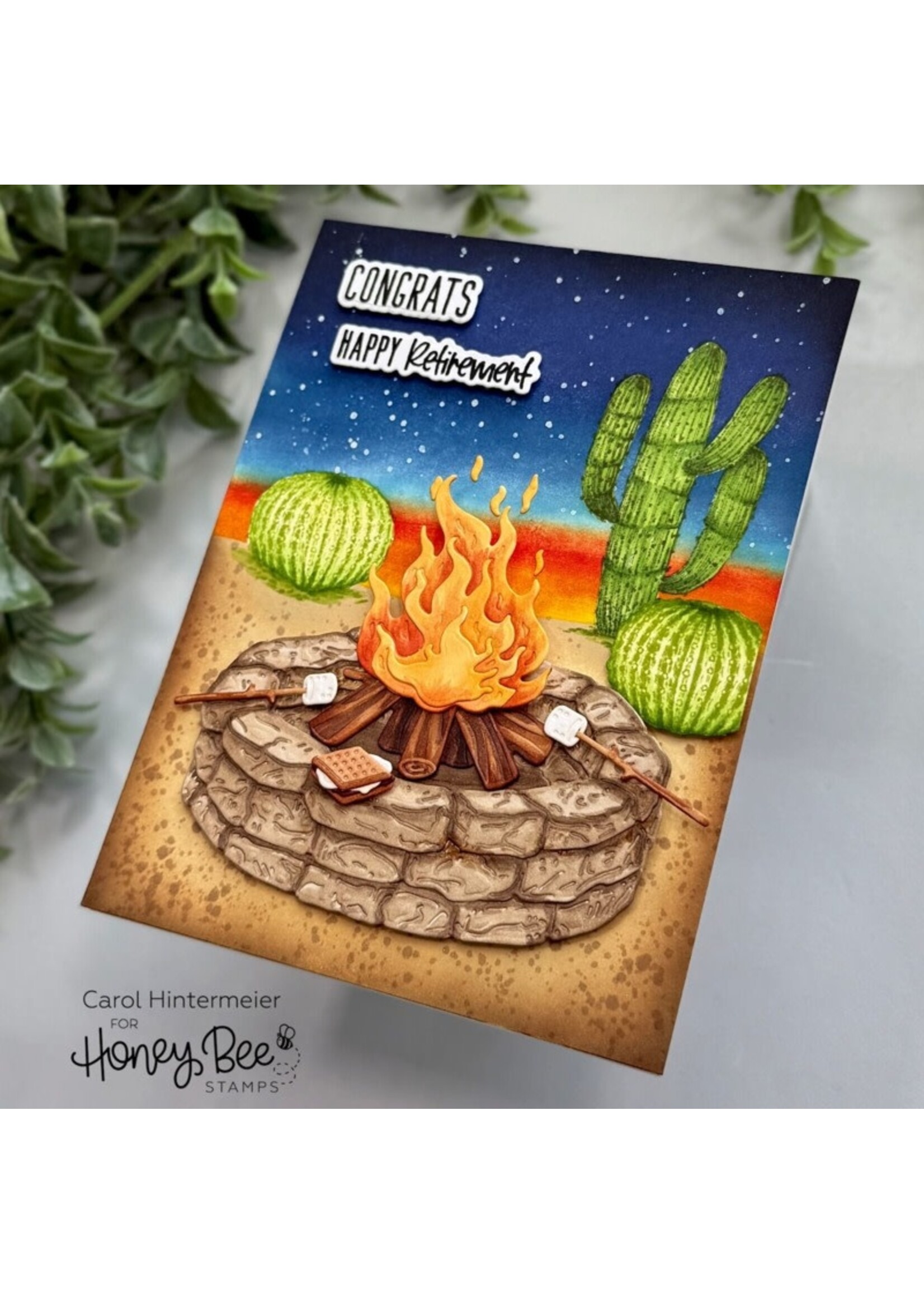 Honey Bee Stamps Die, Lovely Layers - Firepit