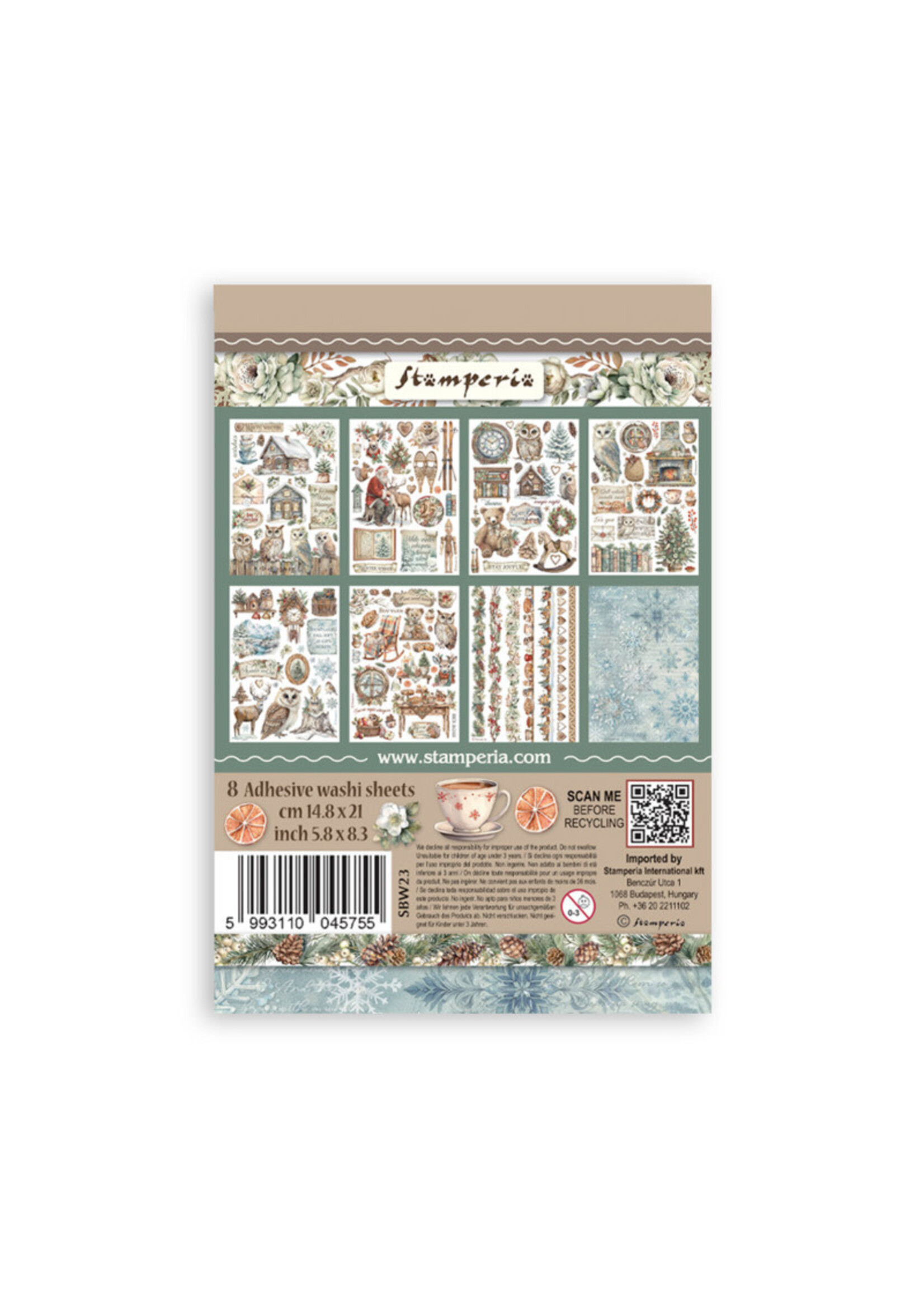 Stamperia A5 Washi Pad, The Owl's House