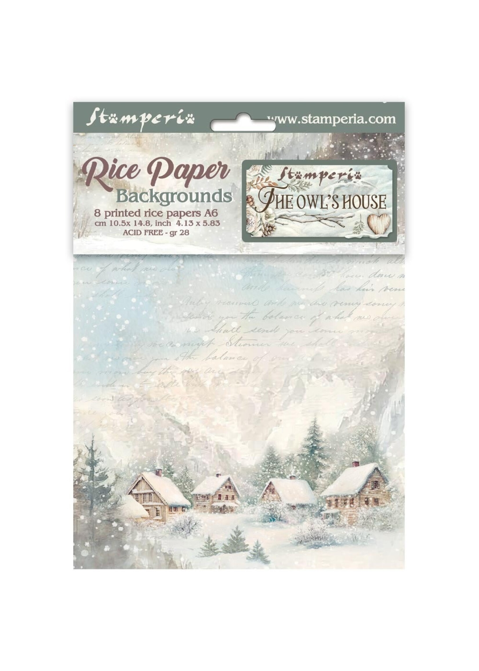 Stamperia Rice Paper Backgrounds, The Owl's House