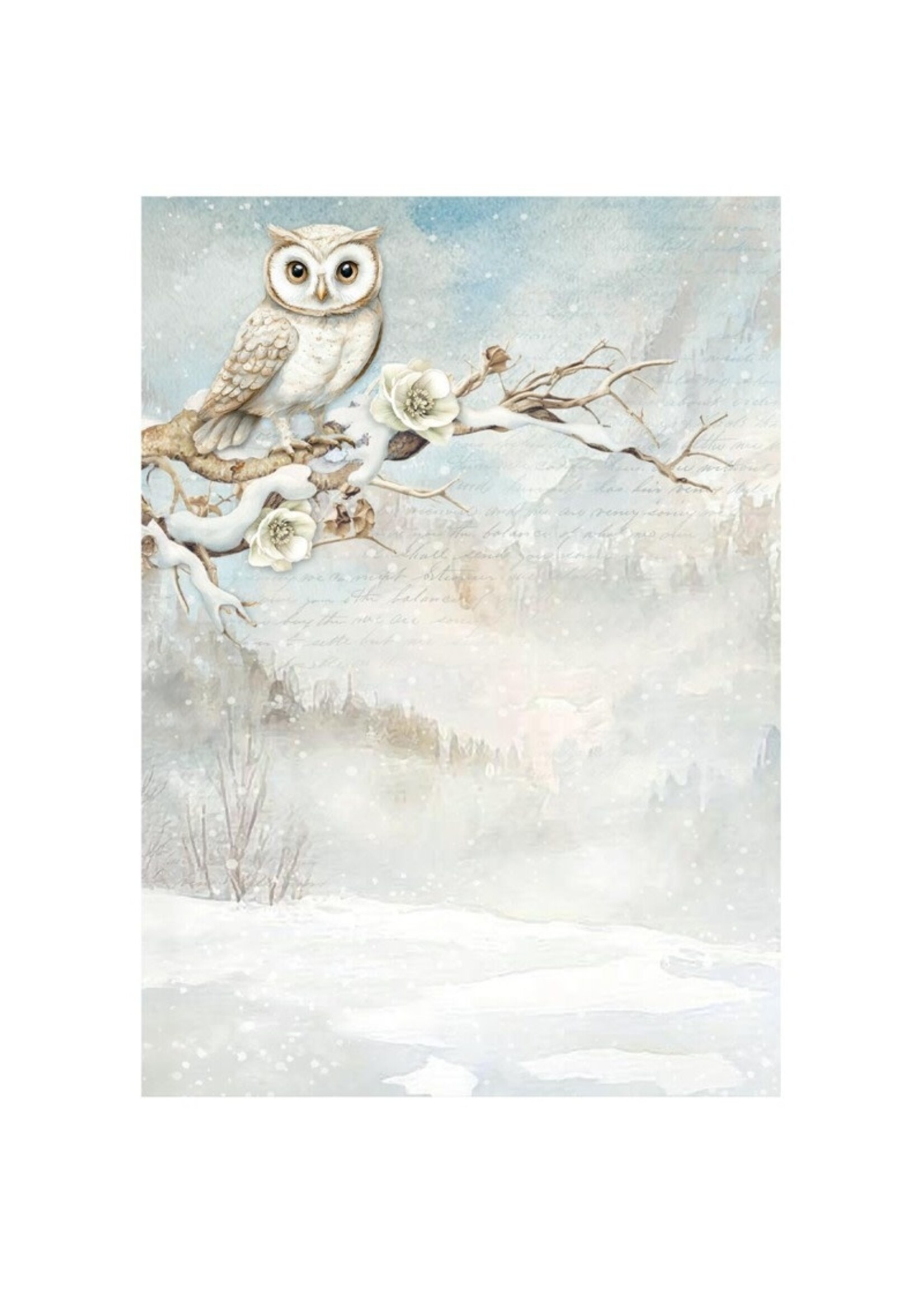 Stamperia Rice Paper Backgrounds, The Owl's House
