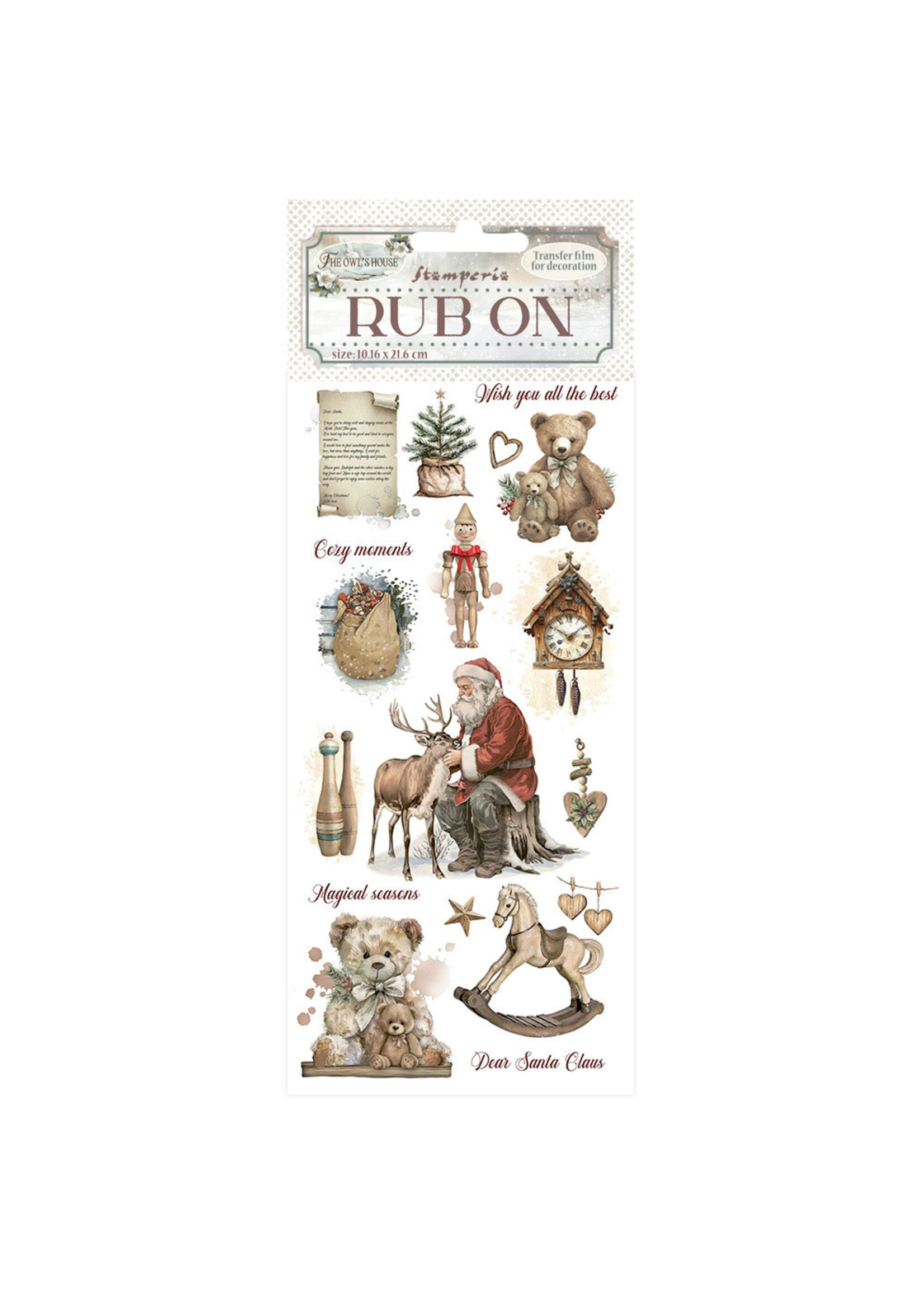 Stamperia Stamperia Rub On - The Owl's House - Teddy Bears