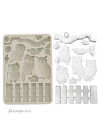 Stamperia Silicone Mould, The Owl's House - Owls and Branch