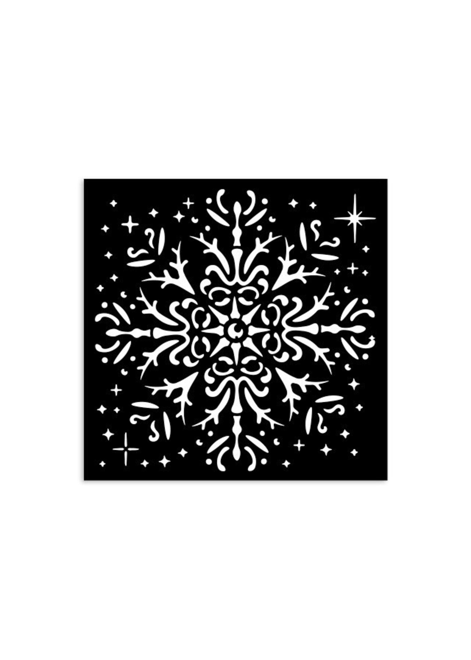 Stamperia Media Stencil, The Owl's House - Snowflake