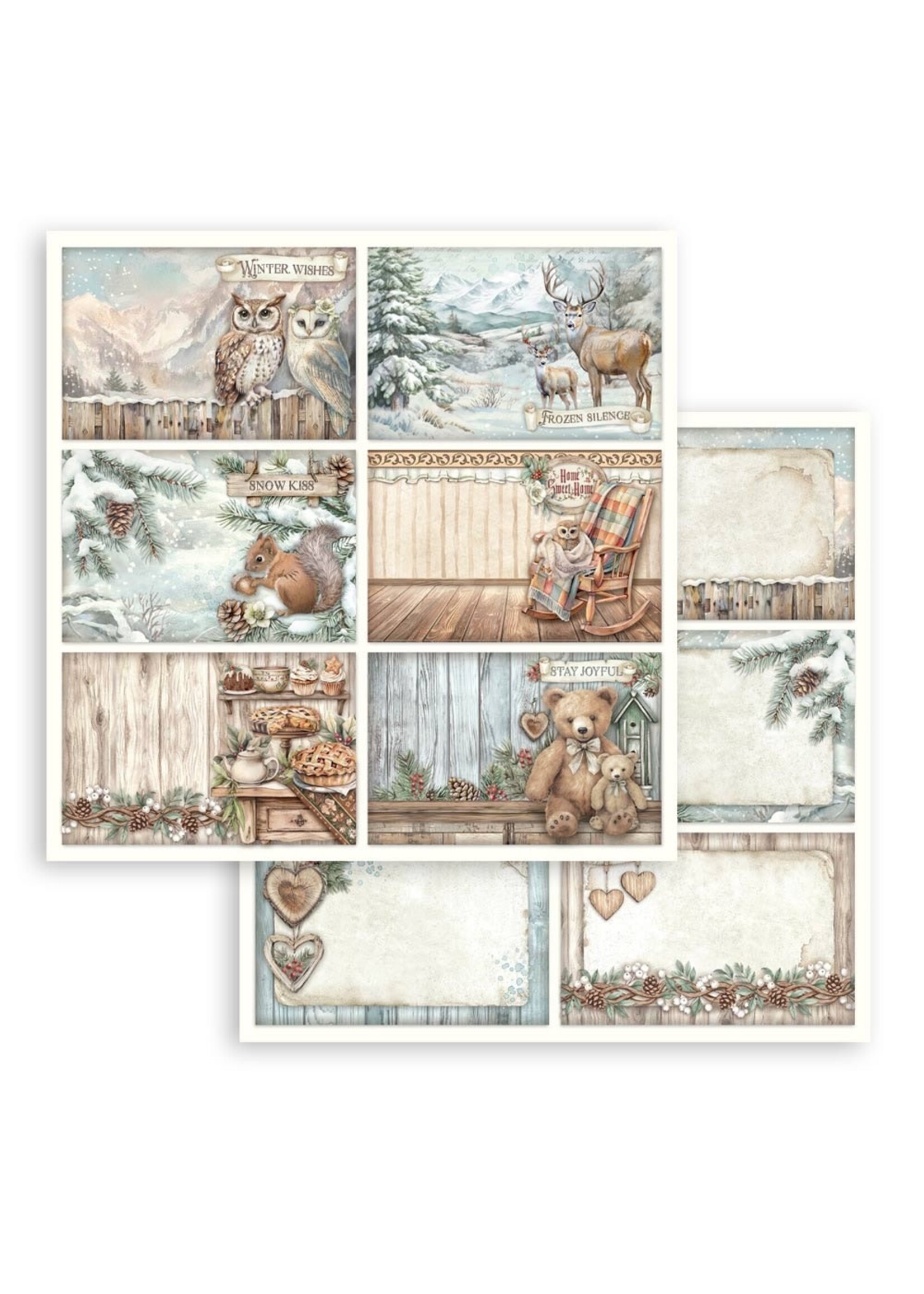 Stamperia 12x12 The Owl's House, 6 Postcards