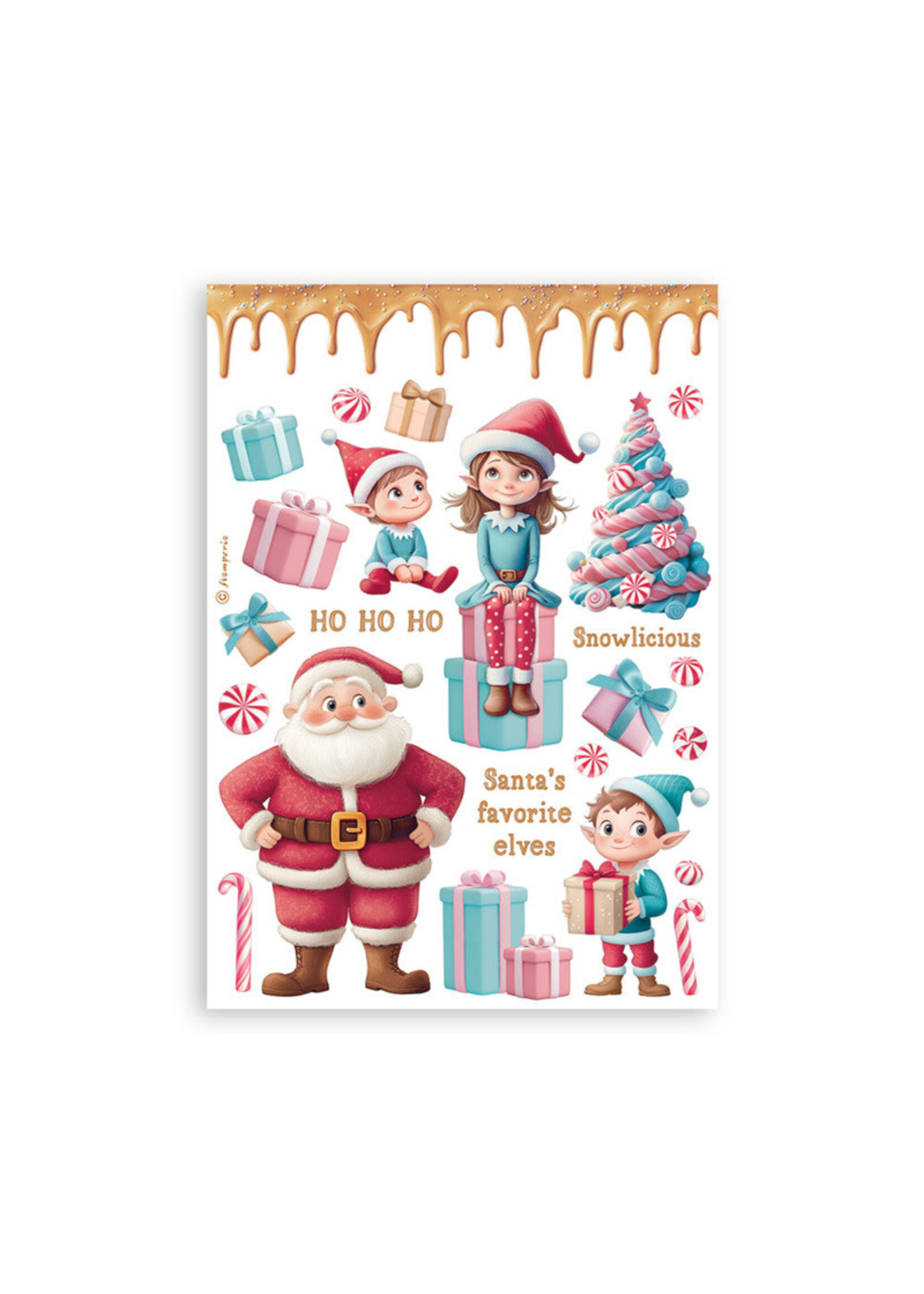 Stamperia A5 Washi Pad, Candy Christmas