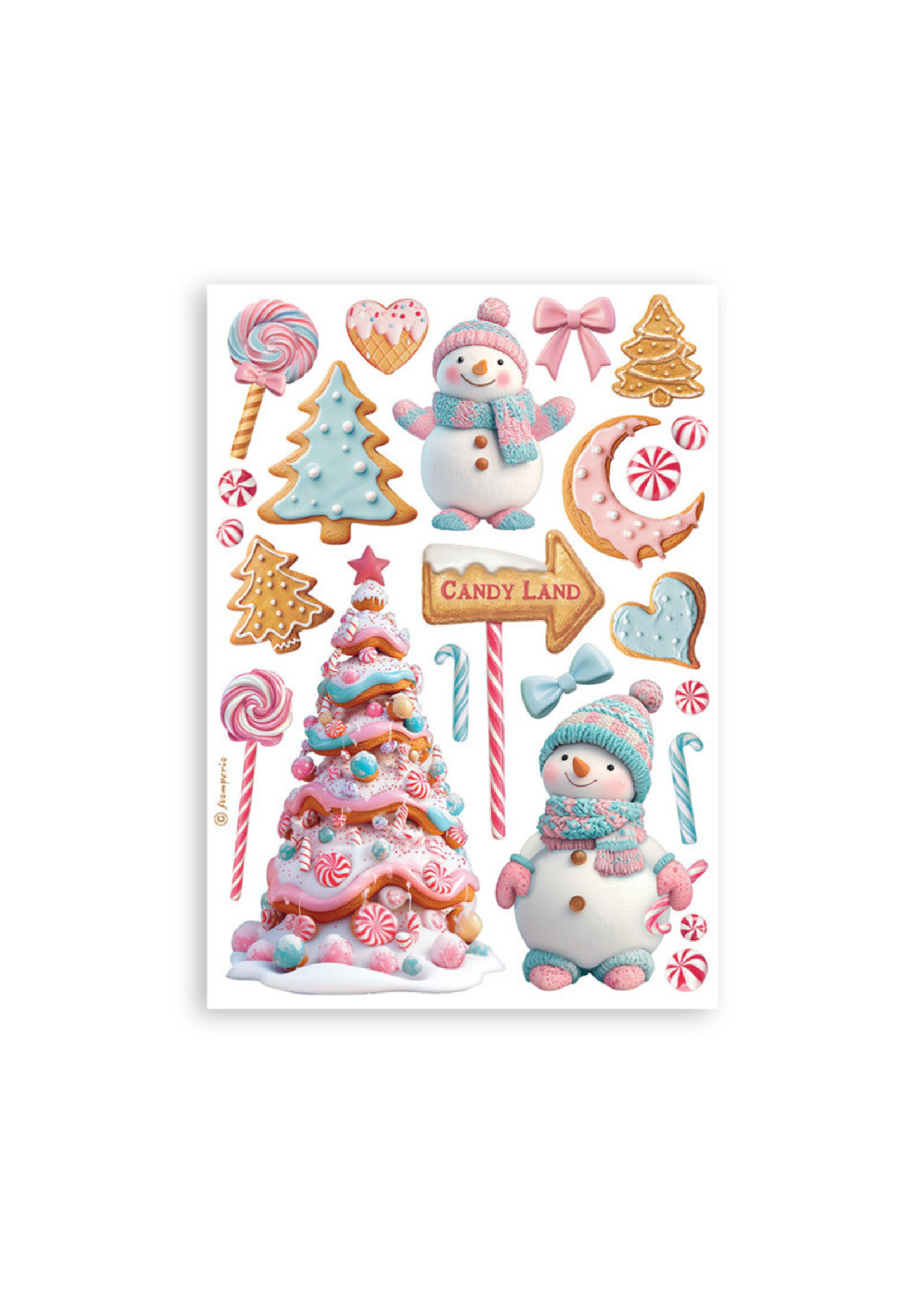 Stamperia Stamperia A5 Washi Pad, Candy Christmas