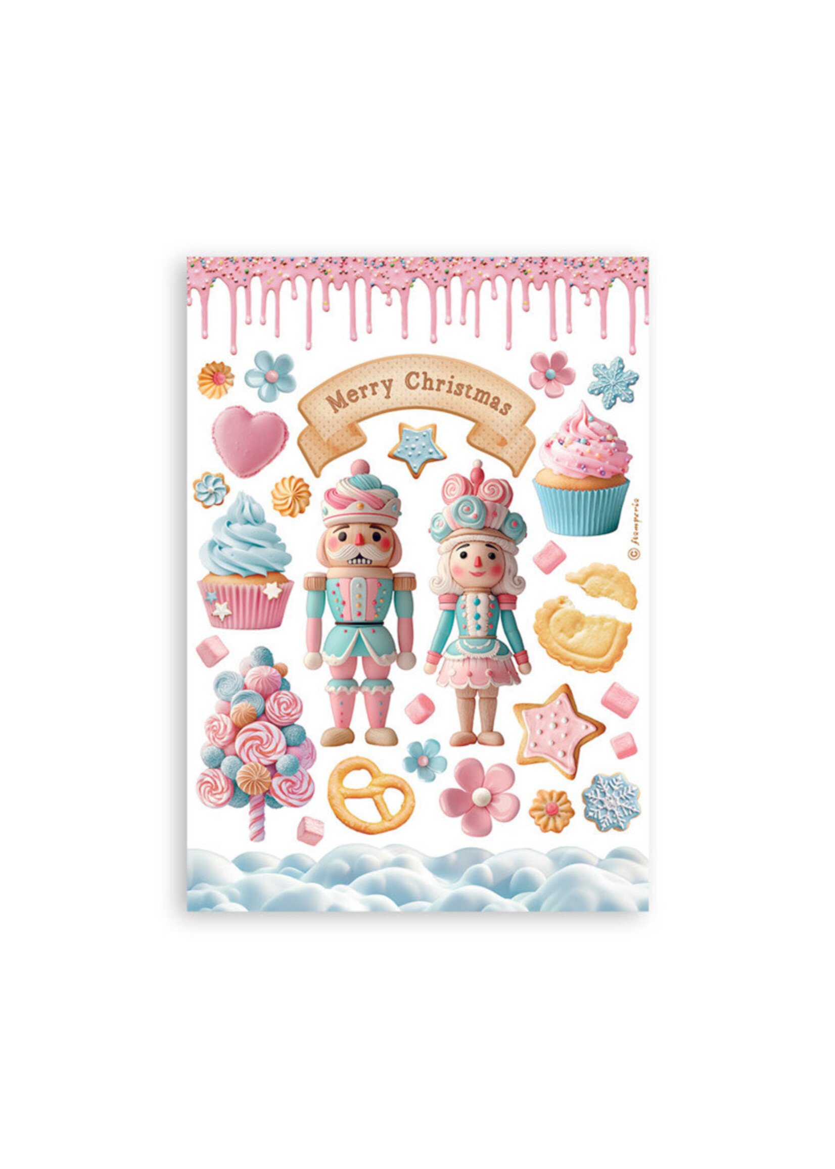 Stamperia Stamperia A5 Washi Pad, Candy Christmas