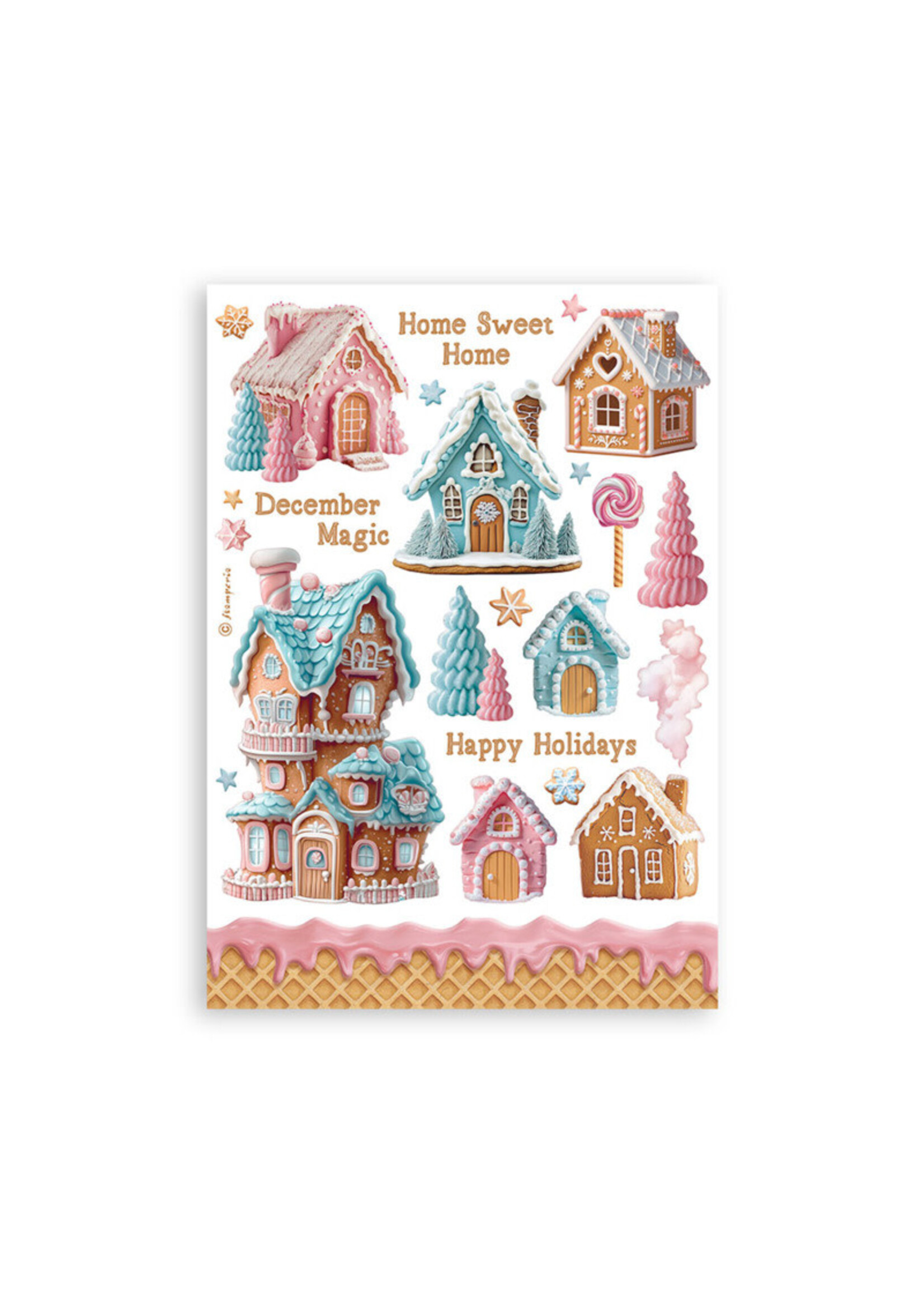 Stamperia Stamperia A5 Washi Pad, Candy Christmas